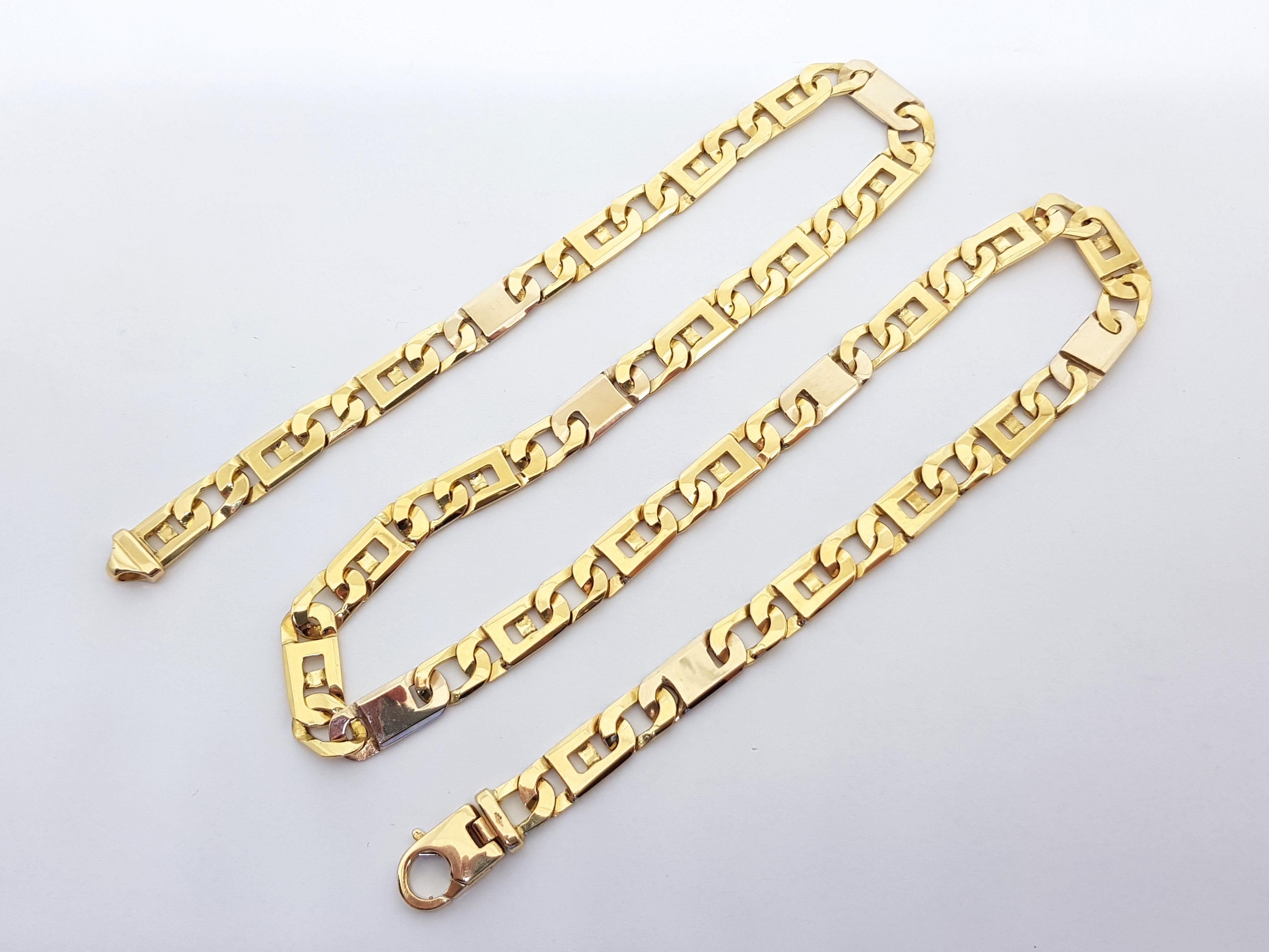 18 karat gold necklace mens