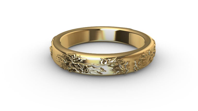 Customizable 18 Karat Yellow Gold Wedding Band For Sale at 1stDibs