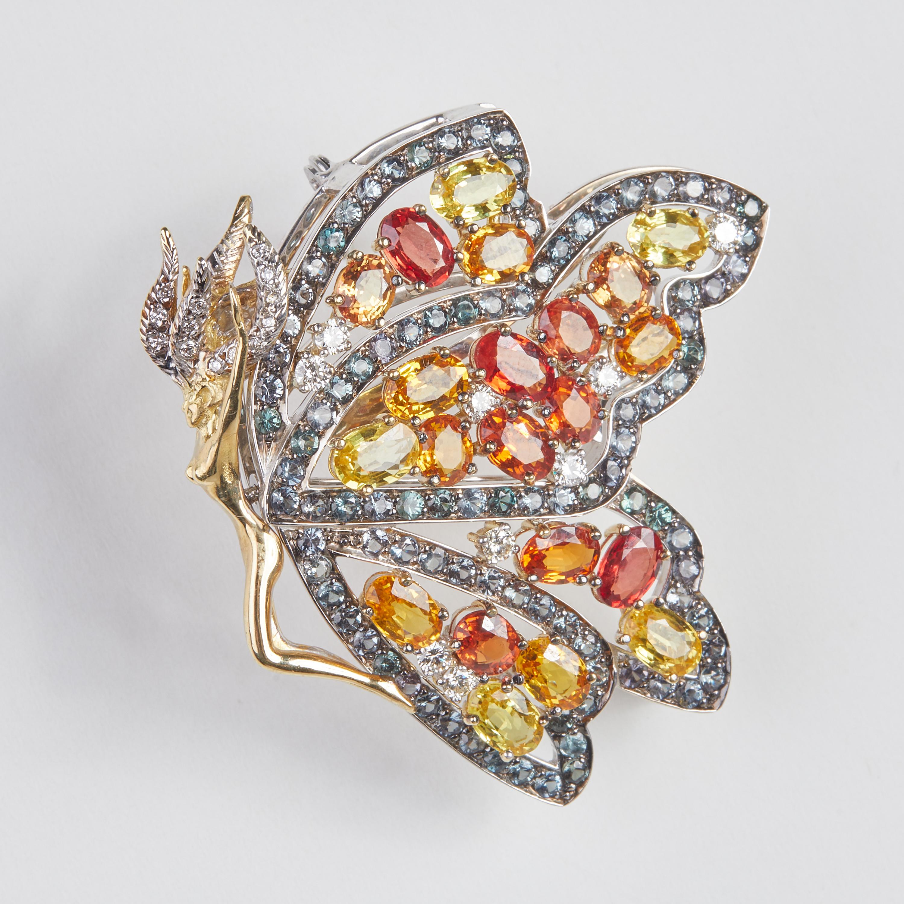 18 Karat YG/WG Diamond and color Stones Brooch


22 Diamonds 0.49 ct.
5 Sap.. orange 2.66 ct
97  Garnet green 3.66 ct.
3 Sap.. red/orange 1.70 ct
8 Sap. gold 3.99 ct
5 Sap.. yelow 2.88 ct.



Founded in 1974, Gianni Lazzaro is a family-owned