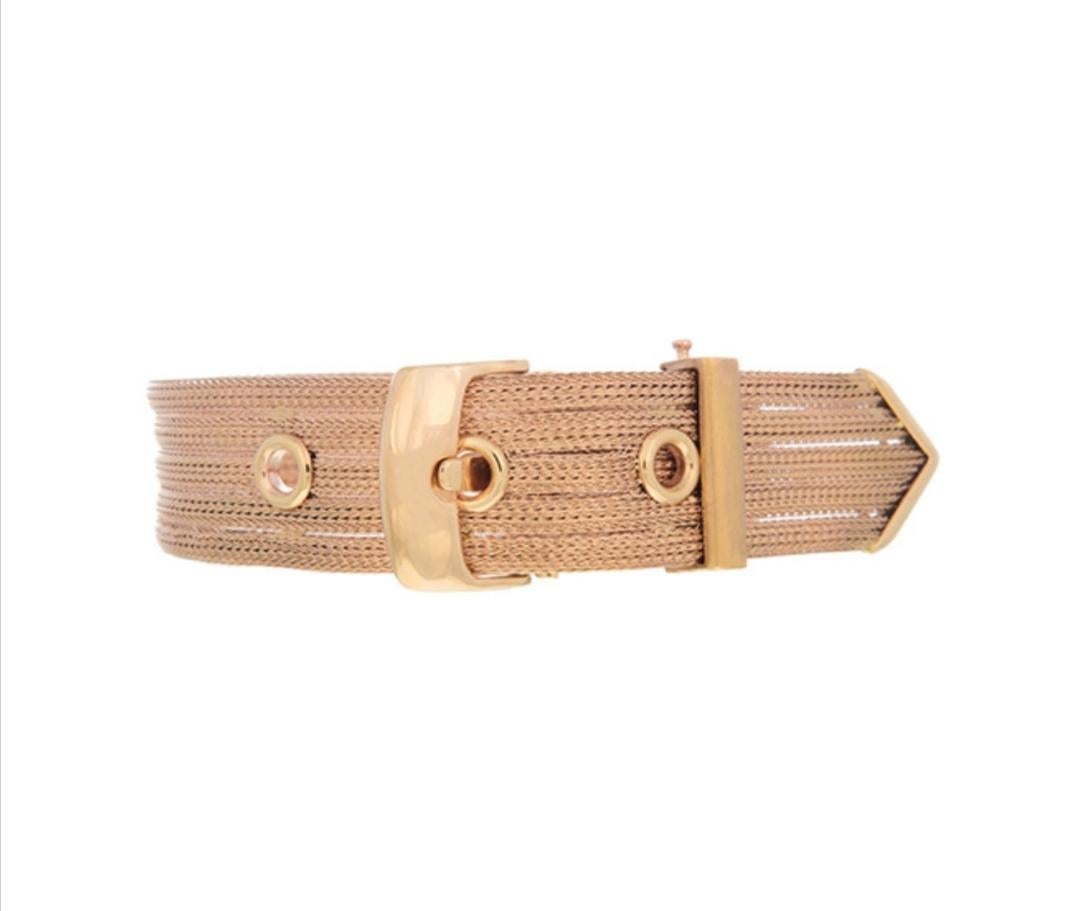 18 Karat Pink Gold Belt Bracelet In New Condition For Sale In SEVILLA, ES
