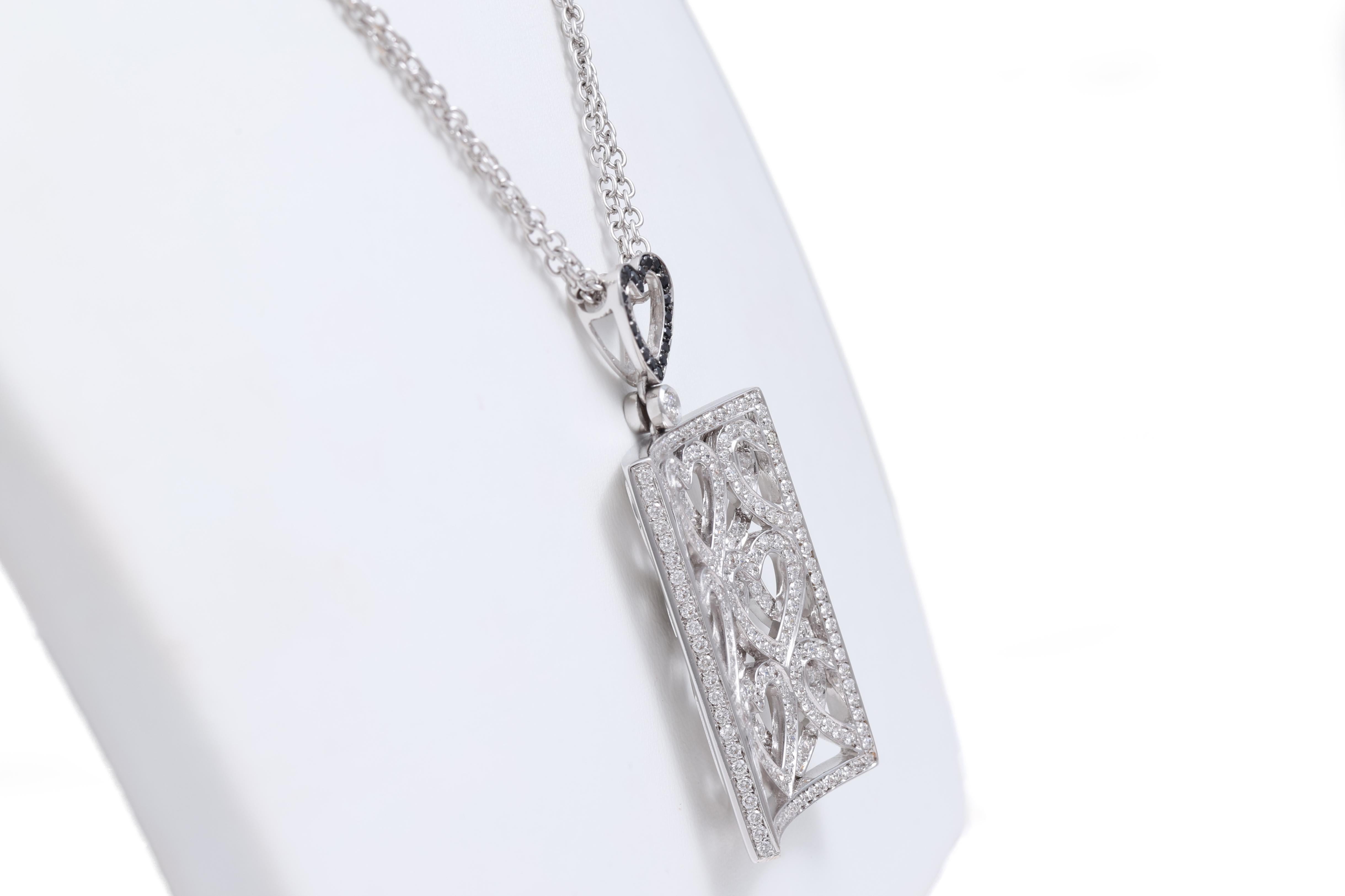 Ciondolo 3D 18 Kt / Collana a forma di cuore con diamante incastonato In condizioni Nuovo in vendita a Antwerp, BE
