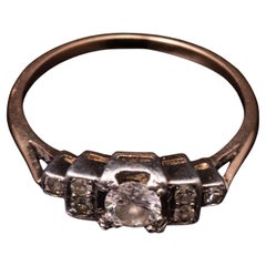 18 Kt. Art Deco Gold 0.70ct Diamond Ring