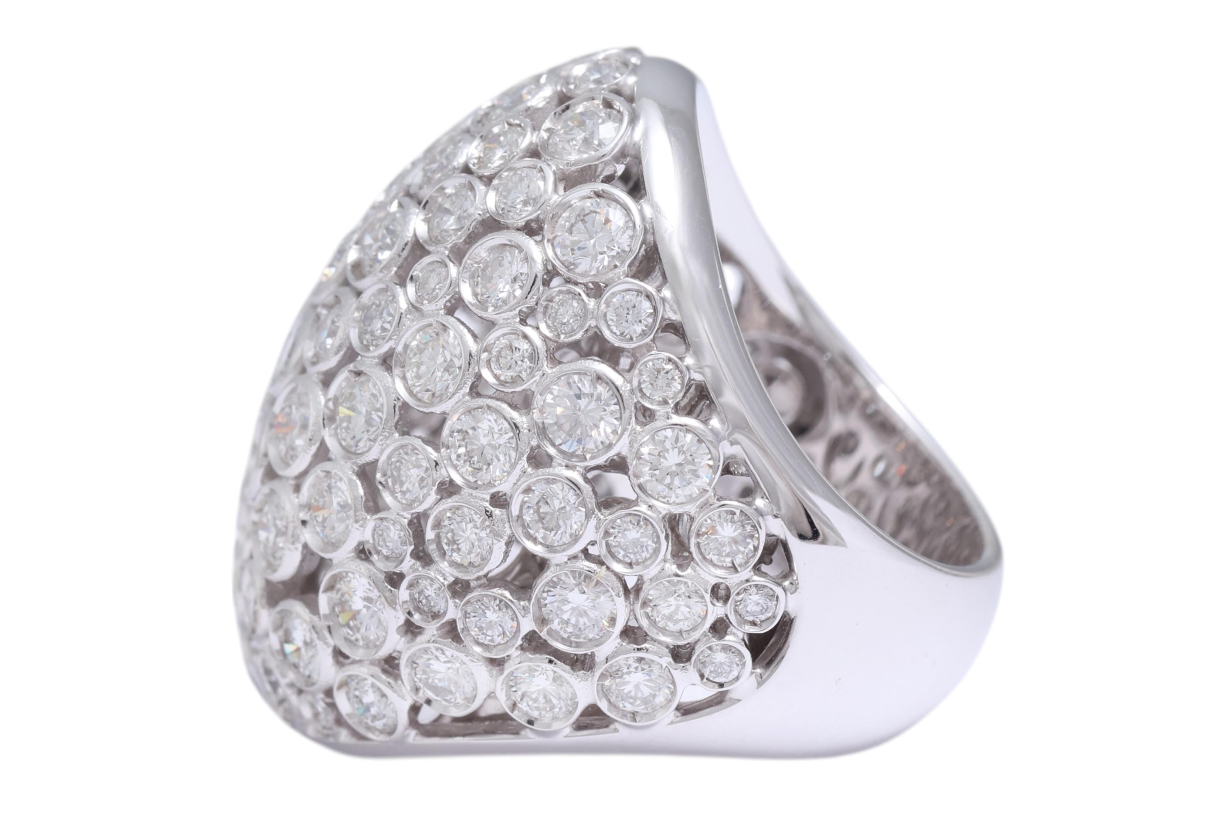 Moderno Anello 18 Kt Crivelli Gioielli 6.2 Ct Diamonds, Design Unico in vendita