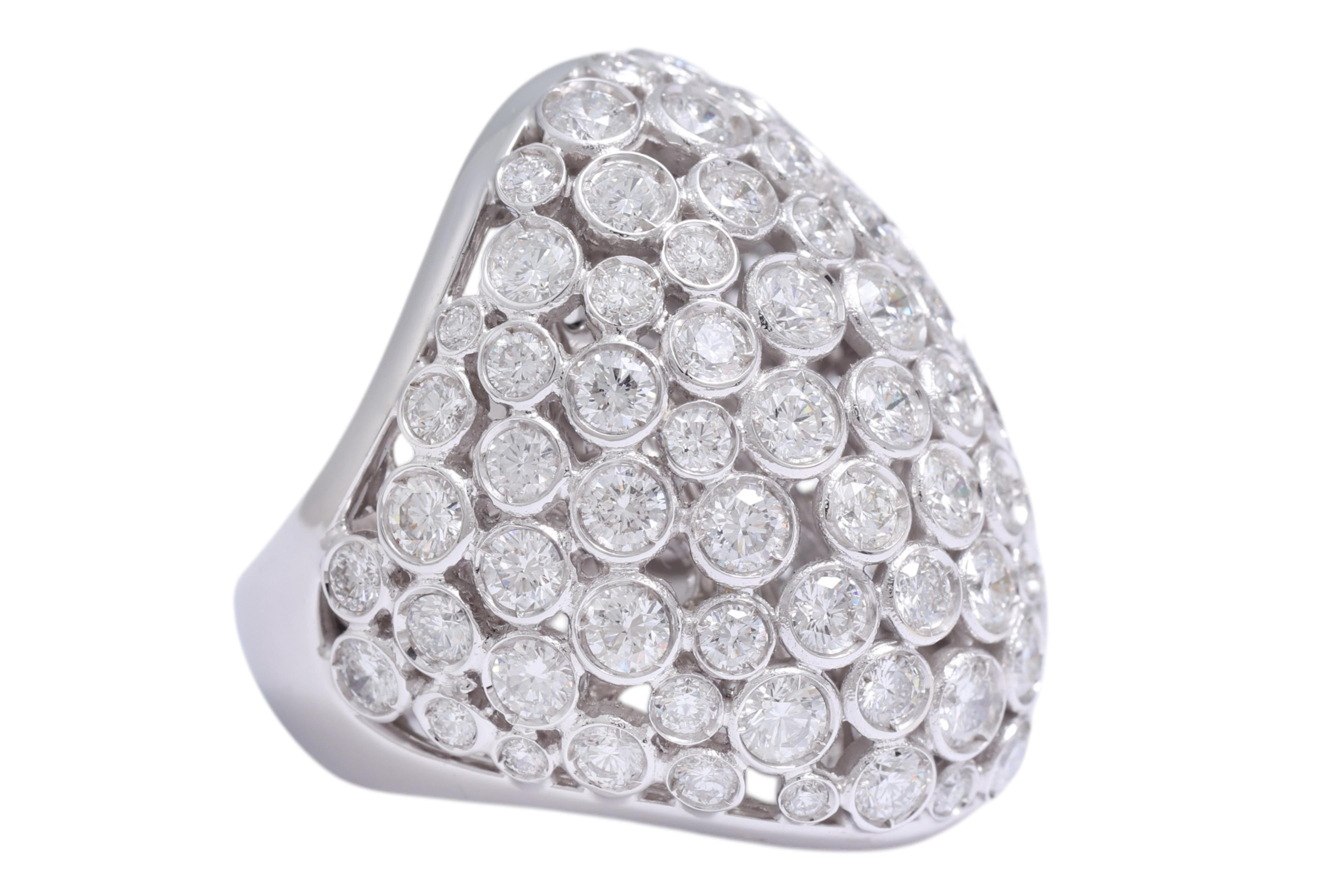 Taglio brillante Anello 18 Kt Crivelli Gioielli 6.2 Ct Diamonds, Design Unico in vendita