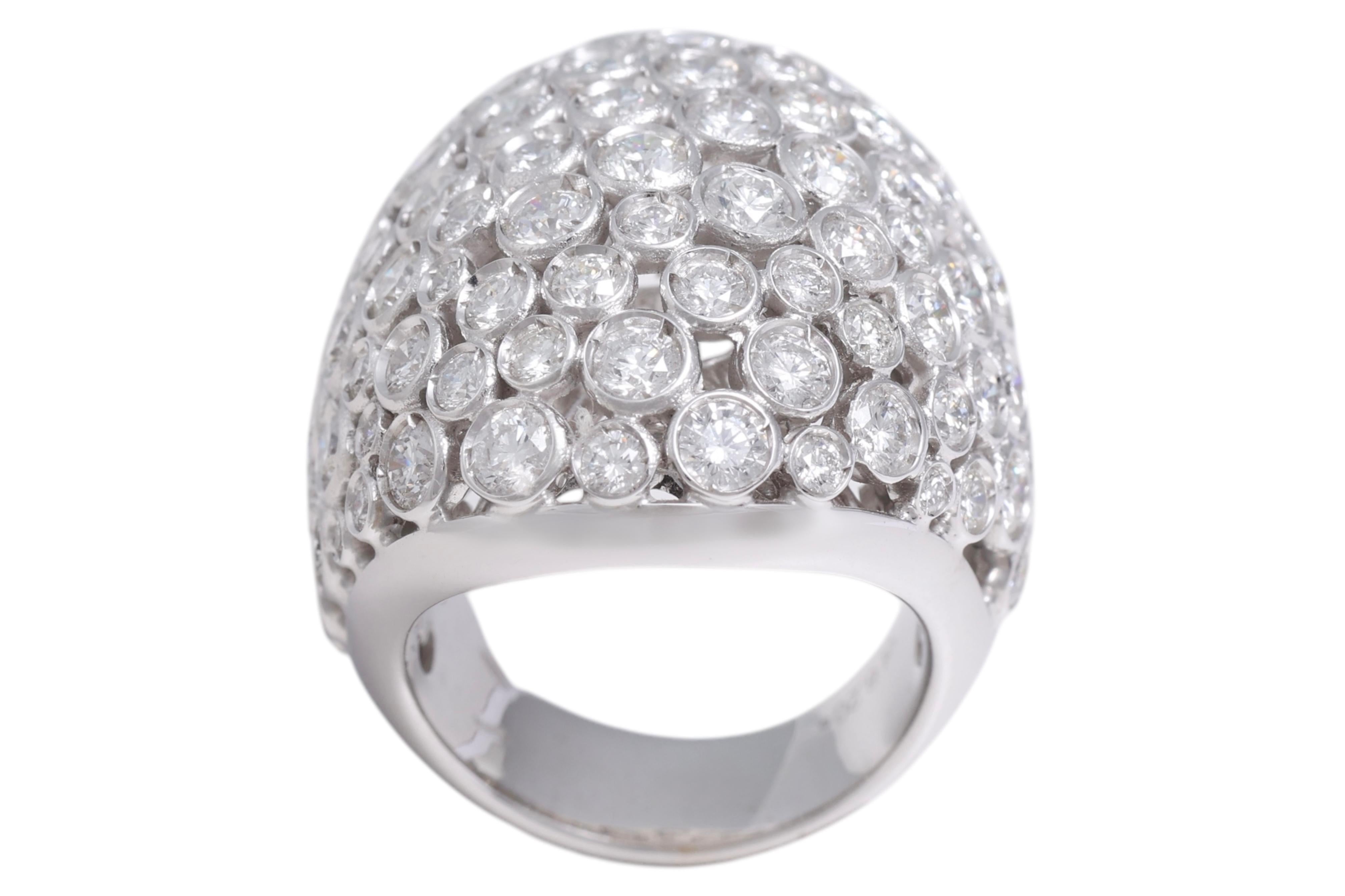 da uomo o donna Anello 18 Kt Crivelli Gioielli 6.2 Ct Diamonds, Design Unico in vendita