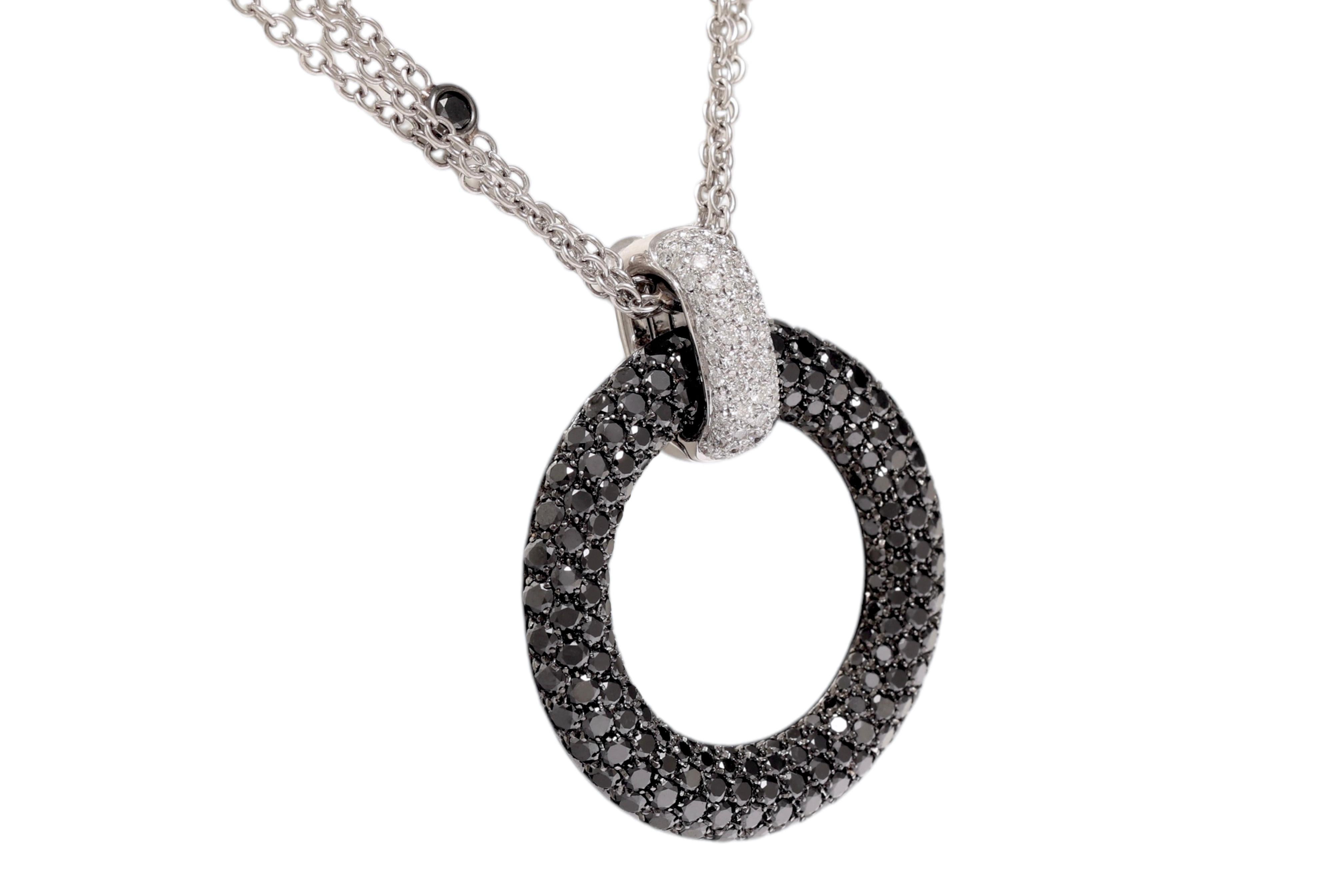 Femenino o masculino Collar Crivelli 18 Kt, 6.46 Ct  Diamantes blancos y negros en venta