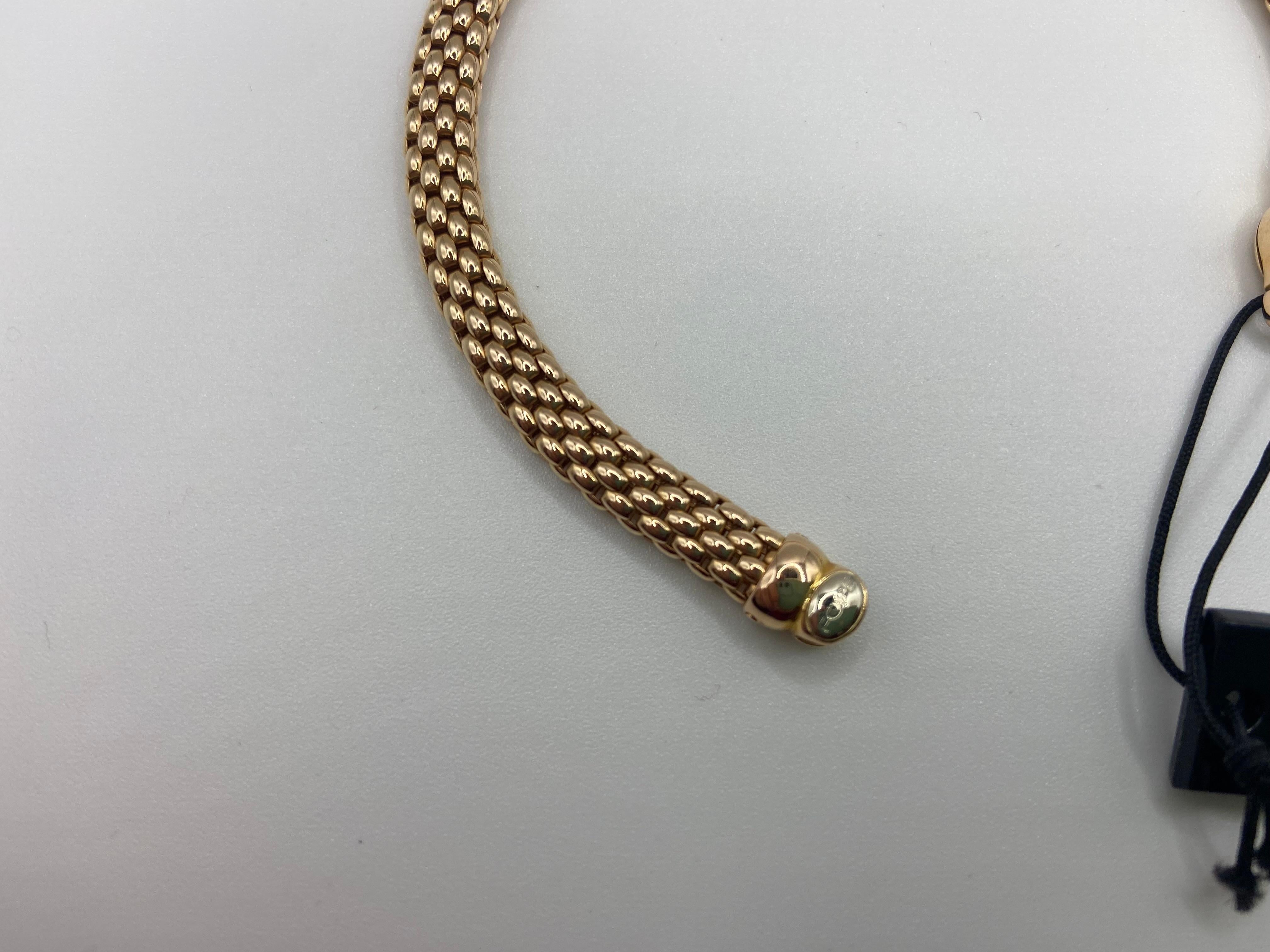 Modern 18 Kt Fope Gold Bracelet, High Jewelery Made in Italy For Sale
