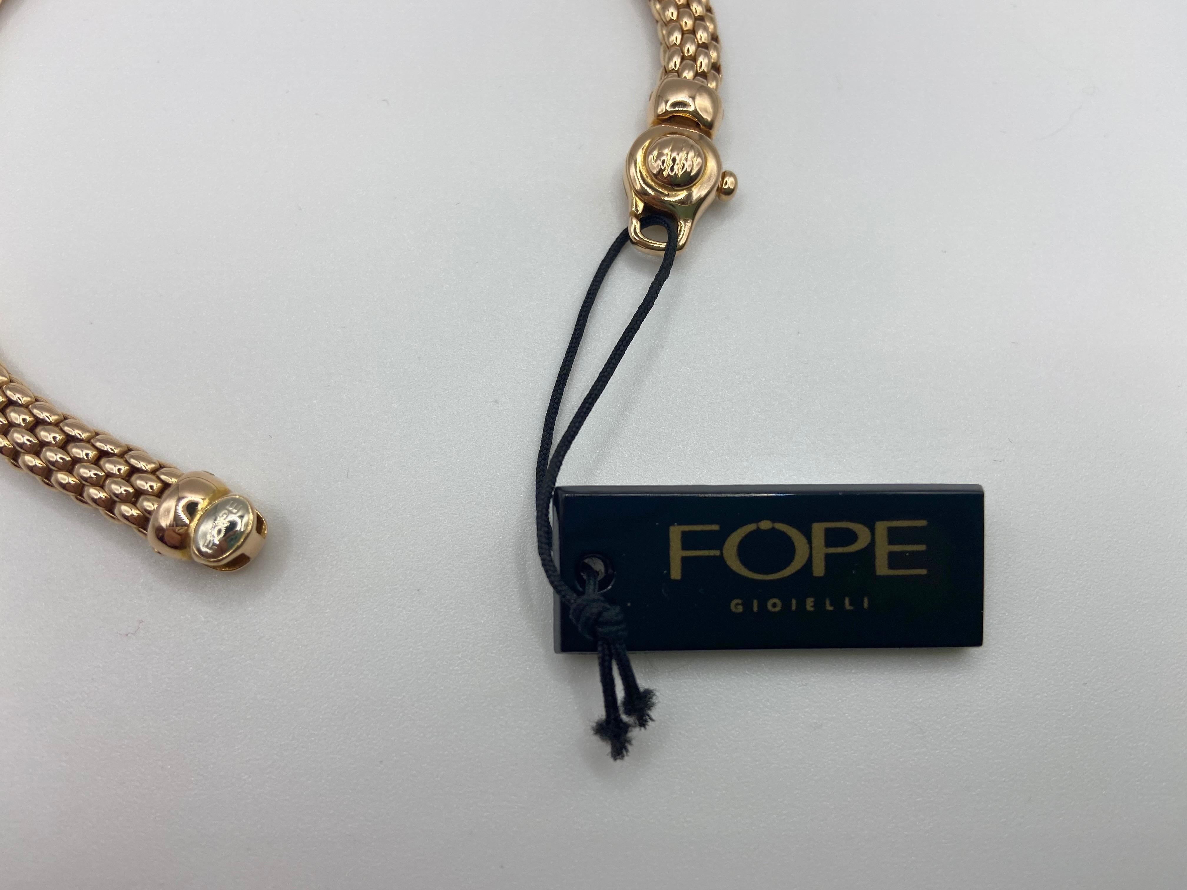 18 Kt Fope Gold Bracelet, High Jewelery Made in Italy In Excellent Condition For Sale In Palermo, IT