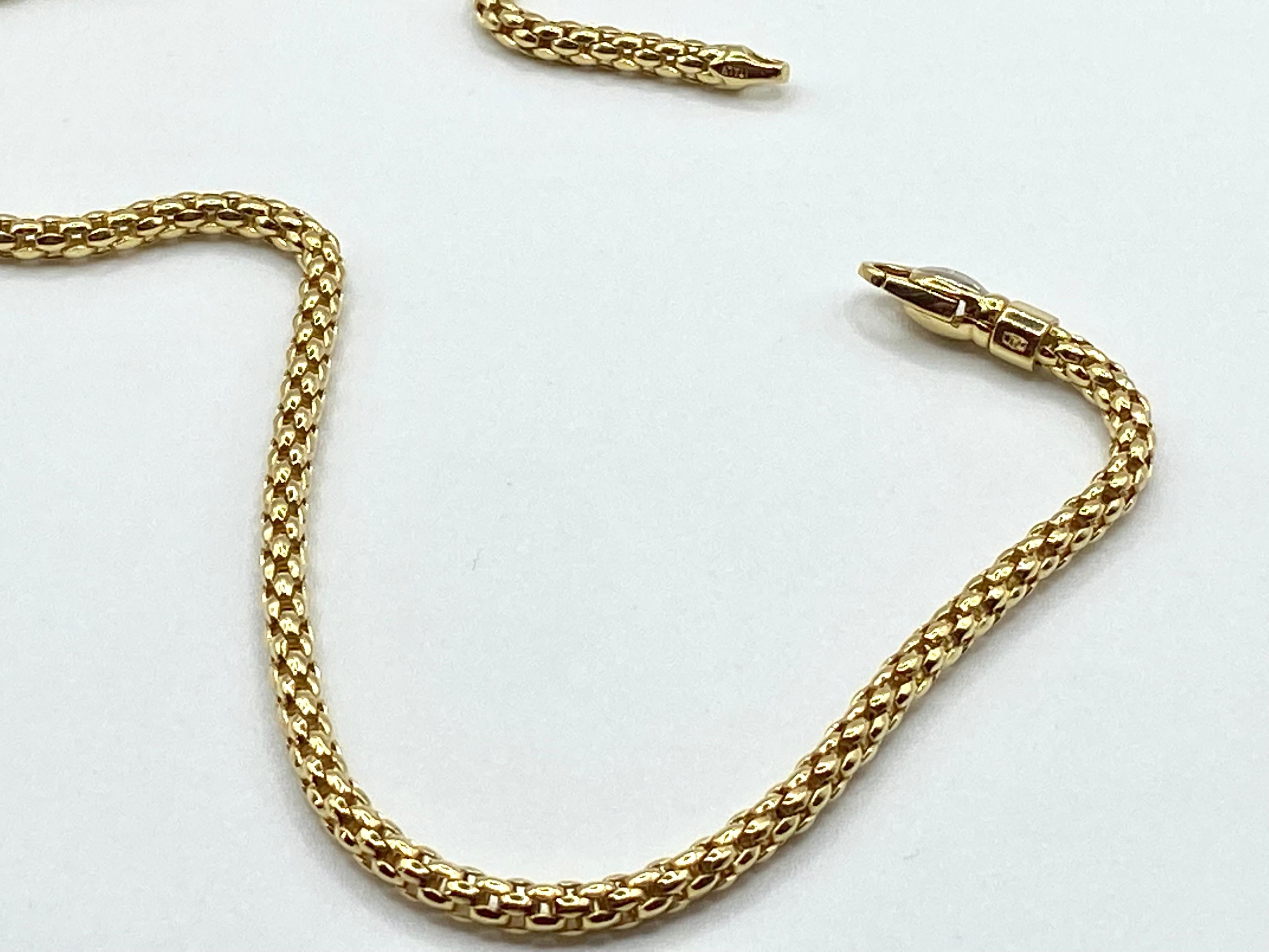 Modern 18 Kt Fope Gold Necklace, 