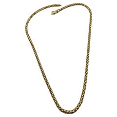 18 Kt Fope Gold Necklace, "Made in Italy" Jewelry