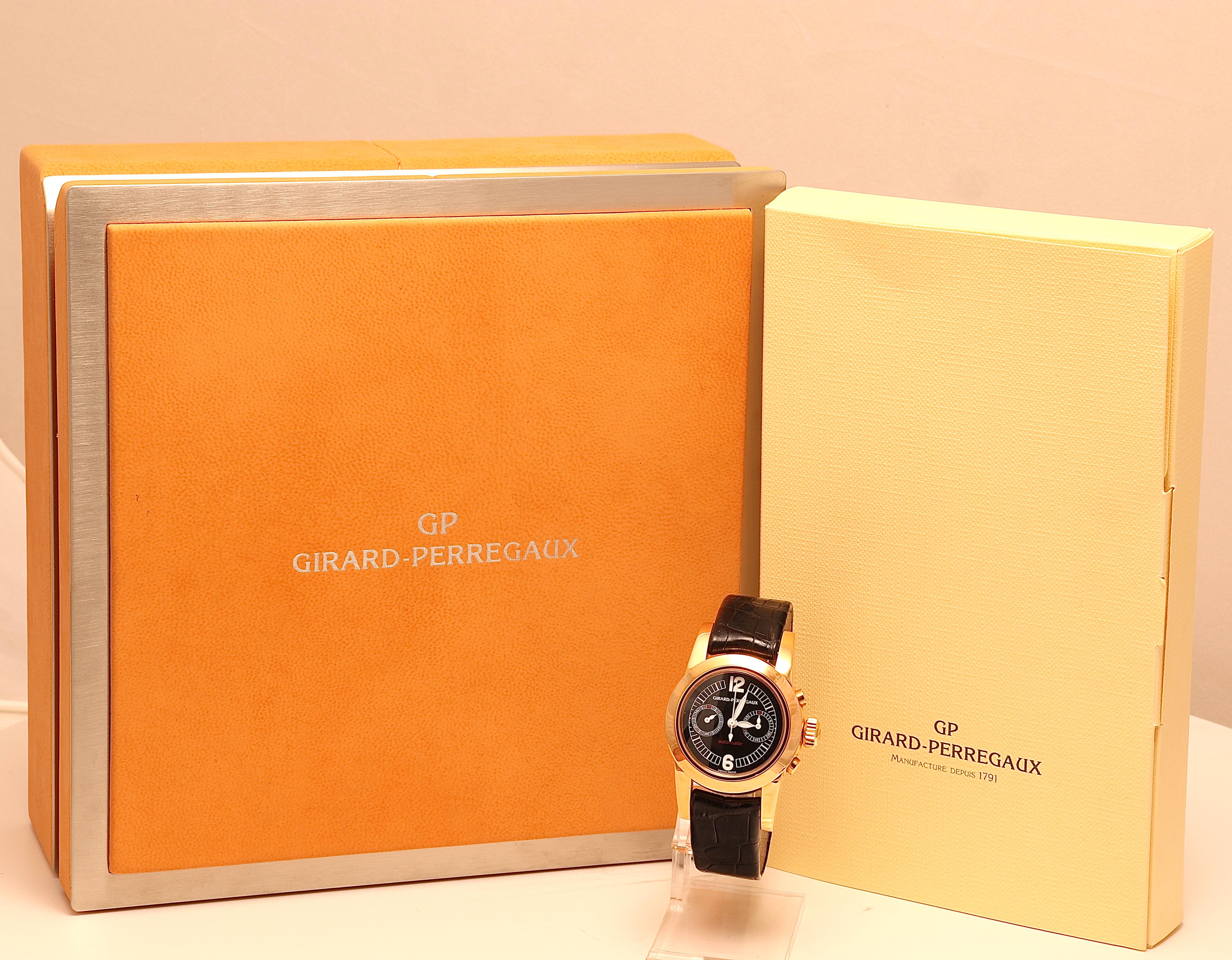 Montre-bracelet chronographe Girard Perregaux 18 carats en vente 9