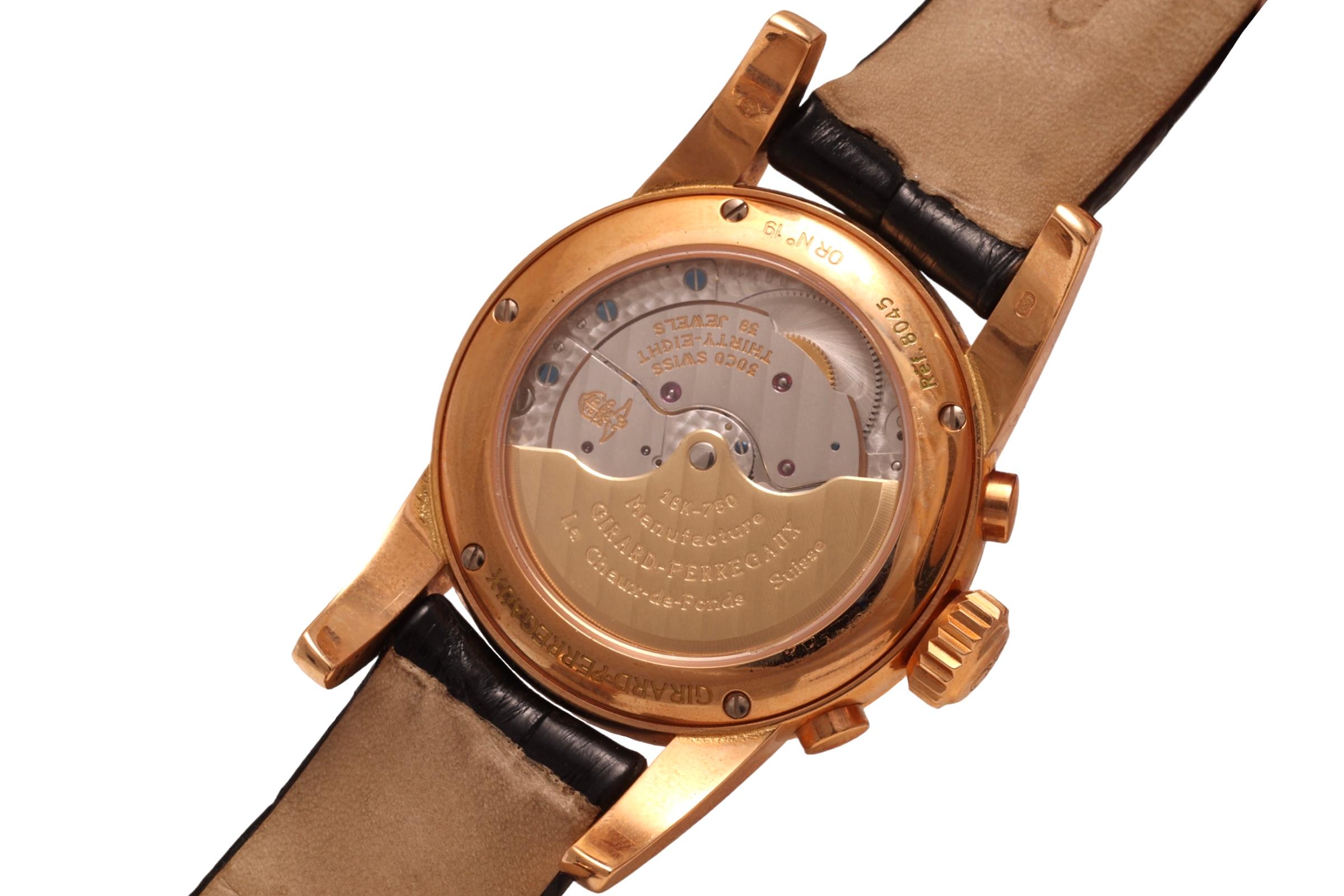 18 Kt Girard Perregaux Chronograph Armbanduhr im Angebot 1