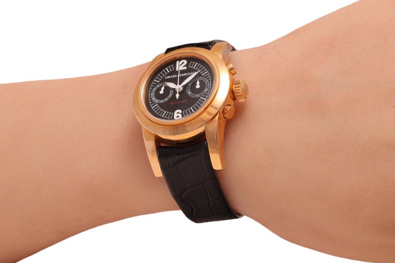 Montre-bracelet chronographe Girard Perregaux 18 carats En vente