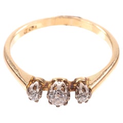 18 Karat Gold 0,35 Karat Diamant Trilogy-Ring 