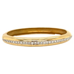 18 Kt Gold and Diamond Bangle Bracelet