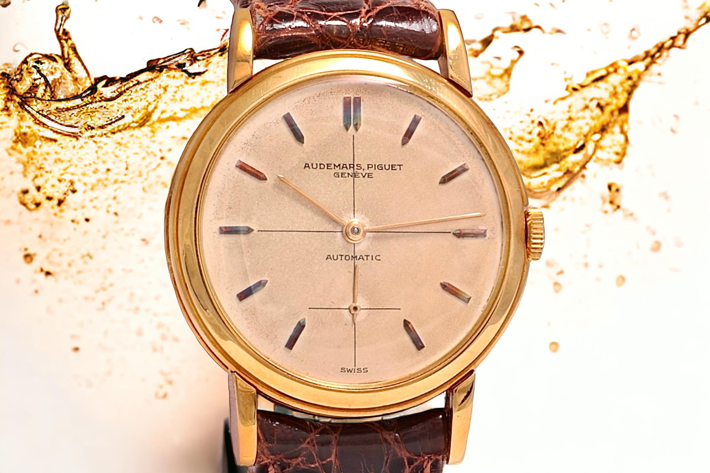 18 Kt Gold Audemars Piguet Cal K2070 Wrist Watch Collectors Automatic For Sale 5