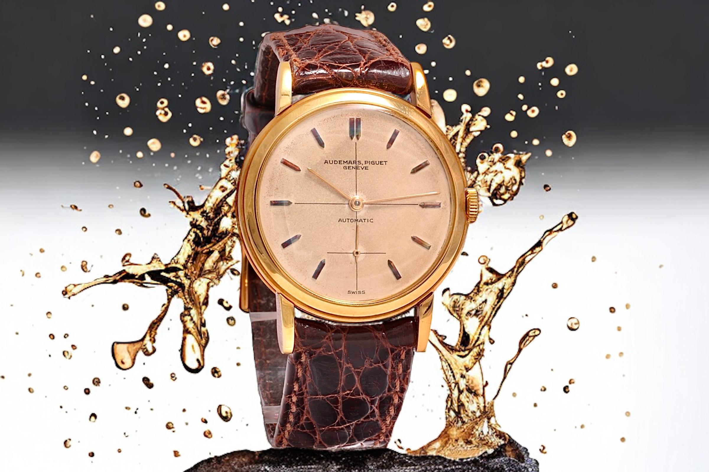 18 Kt Gold Audemars Piguet Cal K2070 Wrist Watch Collectors Automatic For Sale 6