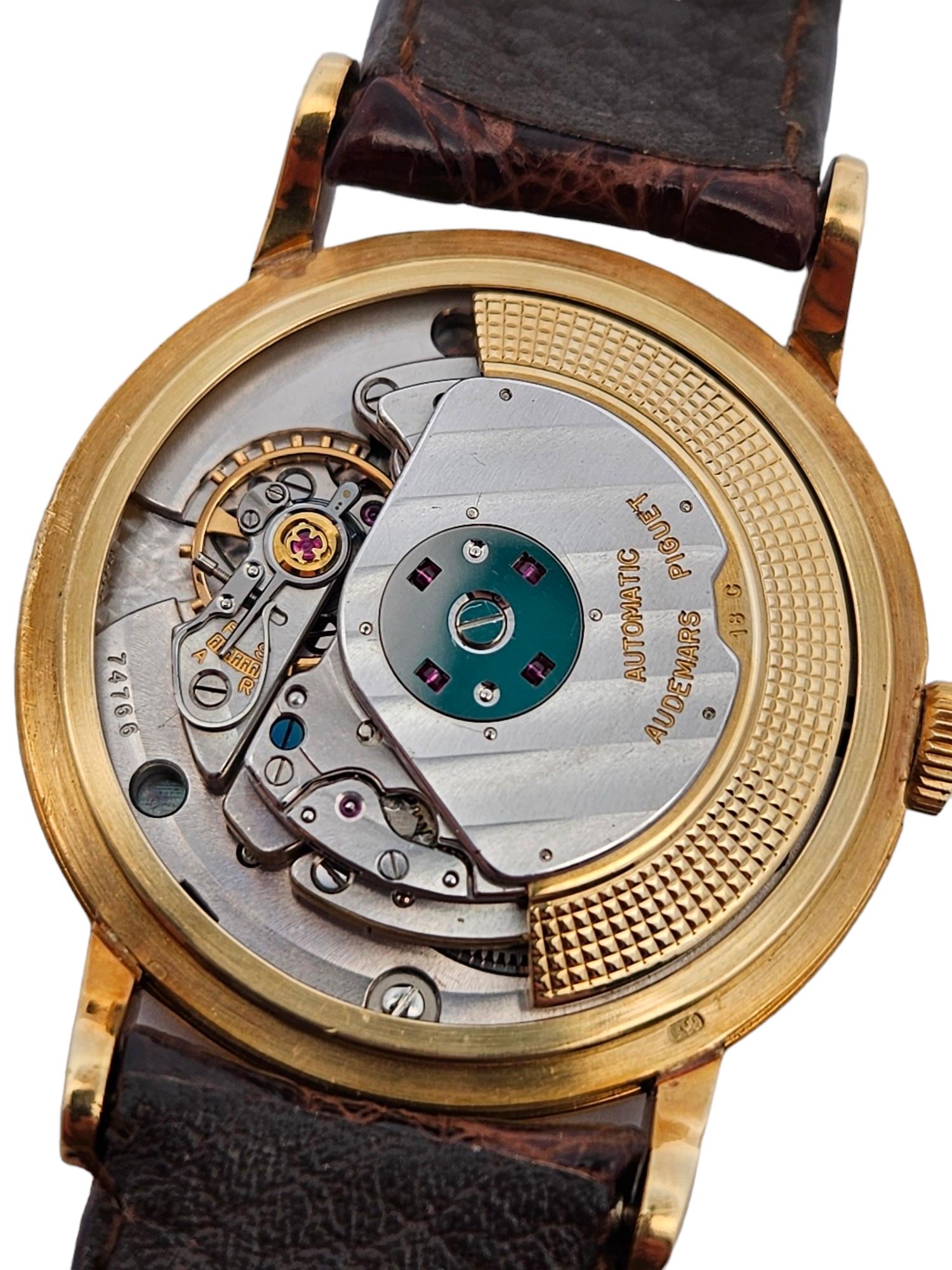 18 Kt Gold Audemars Piguet Cal K2070 Wrist Watch Collectors Automatic For Sale 9