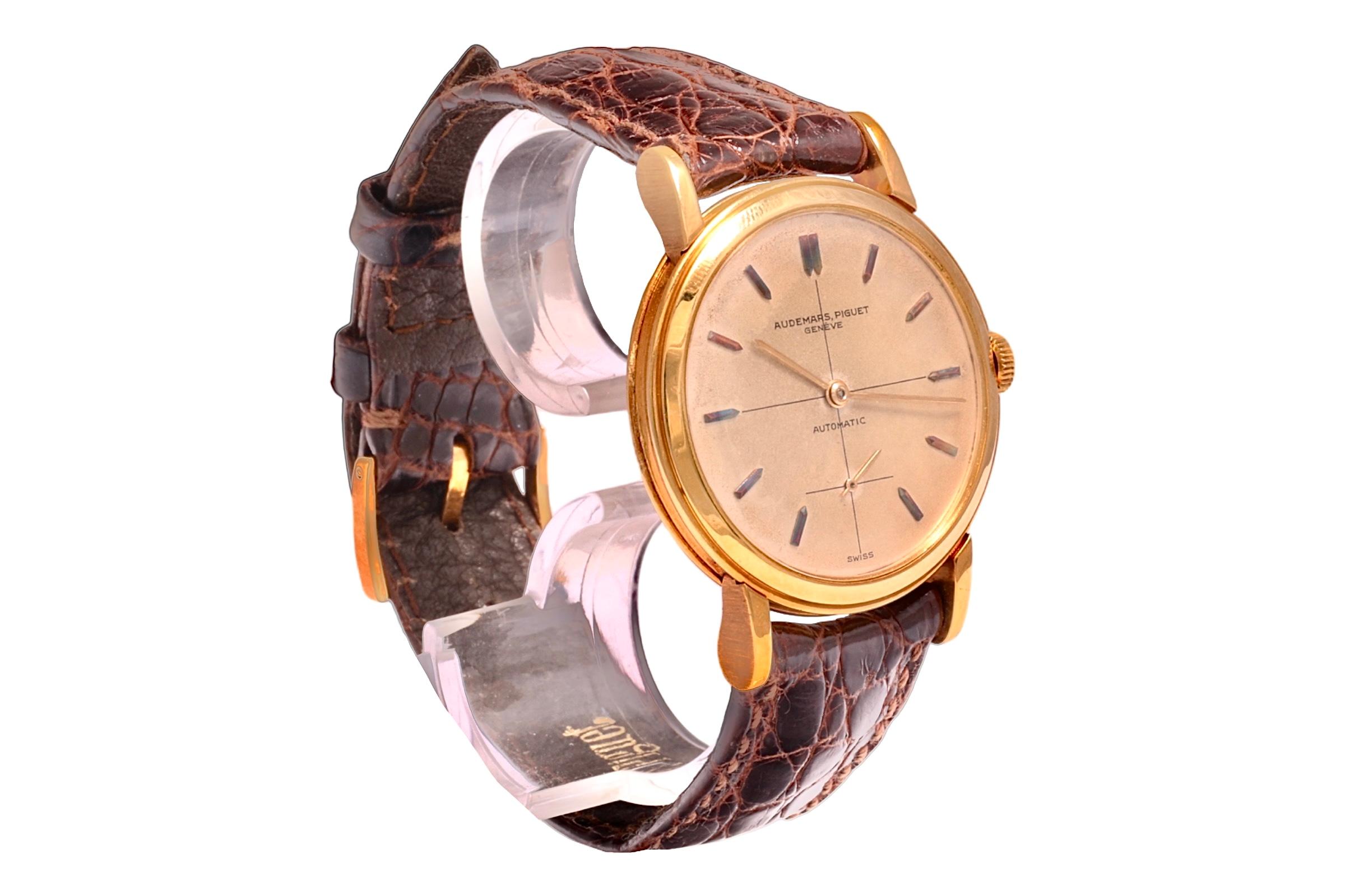 Artisan 18 Kt Gold Audemars Piguet Cal K2070 Wrist Watch Collectors Automatic For Sale