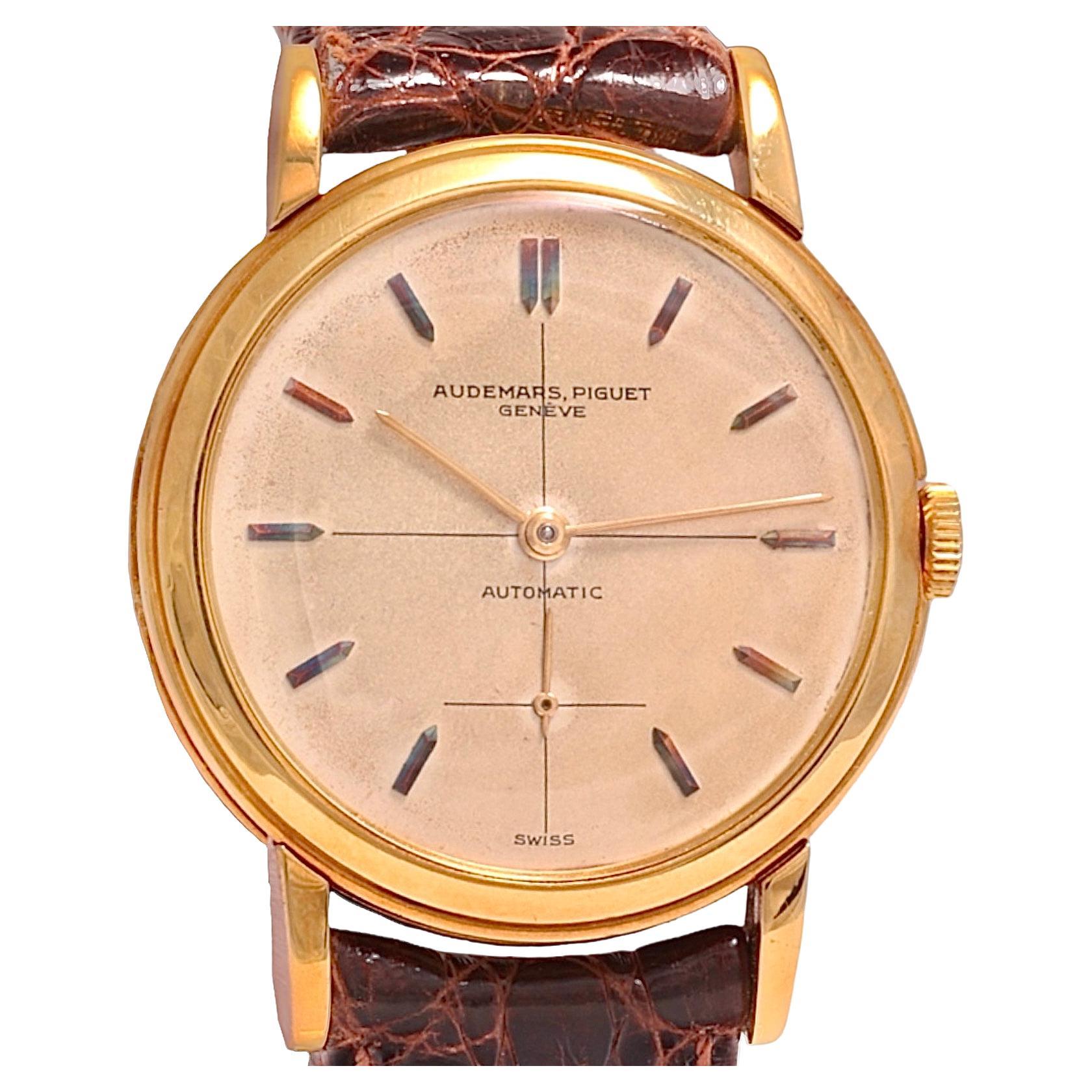 18 Kt Gold Audemars Piguet Cal K2070 Wrist Watch Collectors Automatic For Sale