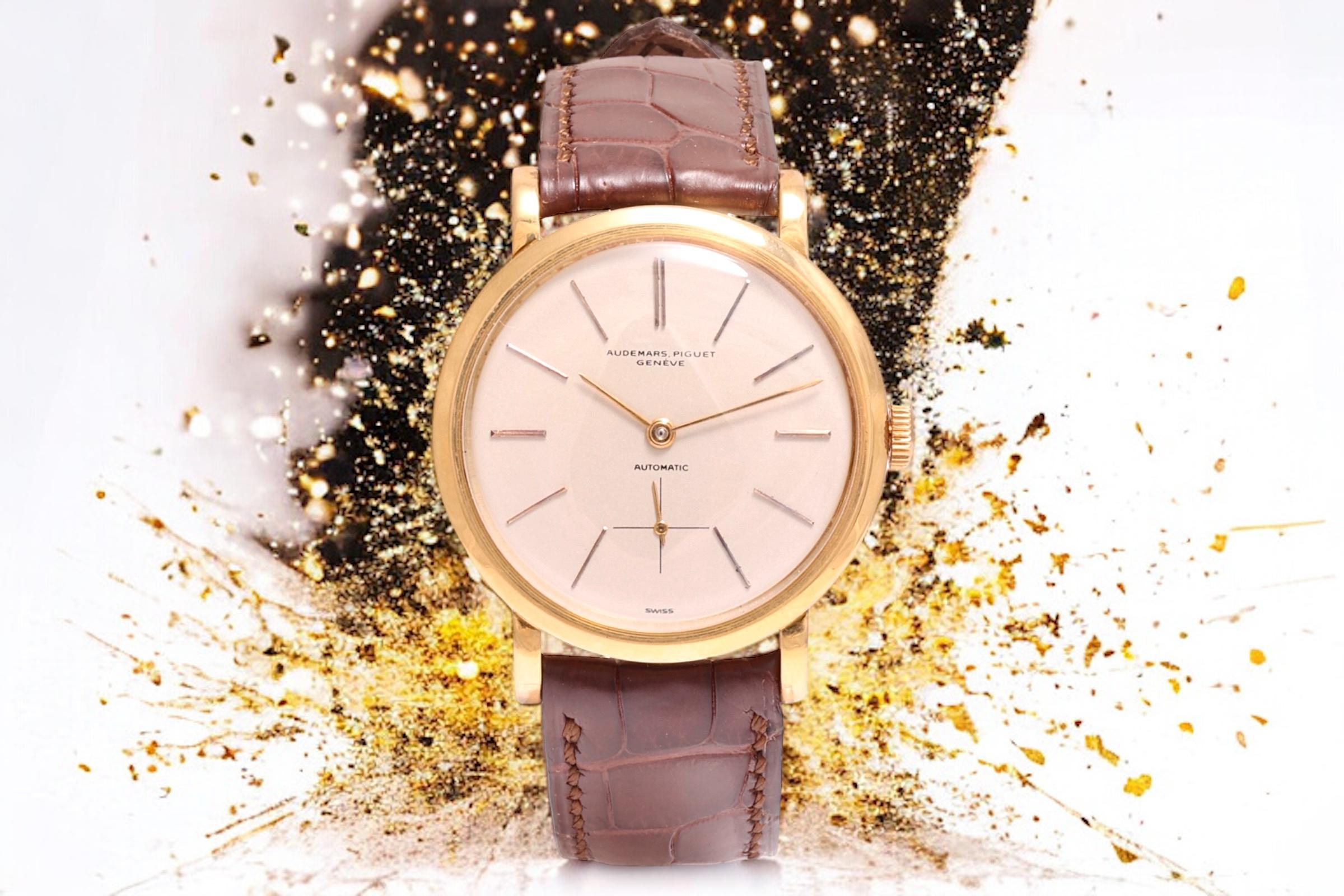 18 Kt Gold Audemars Piguet Cal K2070 Wrist Watch 5