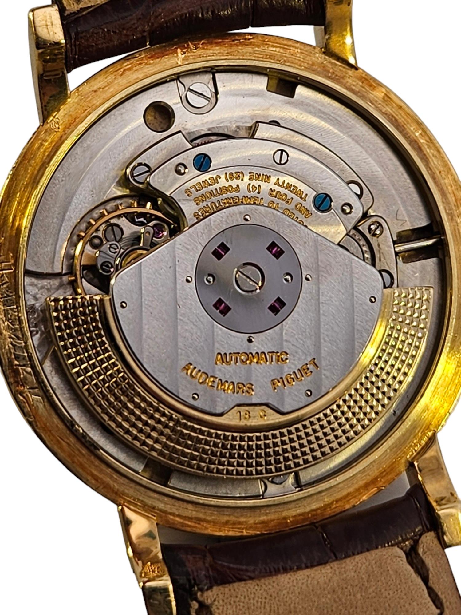 18 Kt Gold Audemars Piguet Cal K2070 Wrist Watch 11