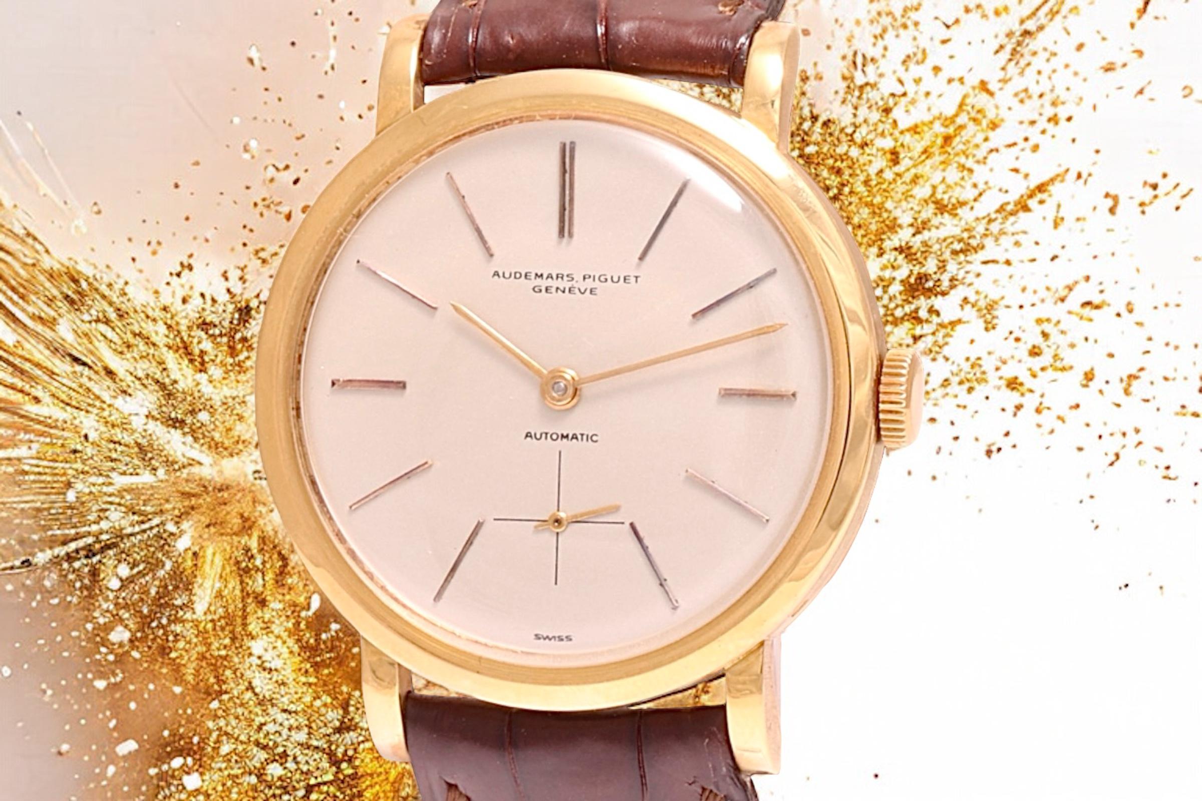 18 Kt Gold Audemars Piguet Cal K2070 Wrist Watch 4
