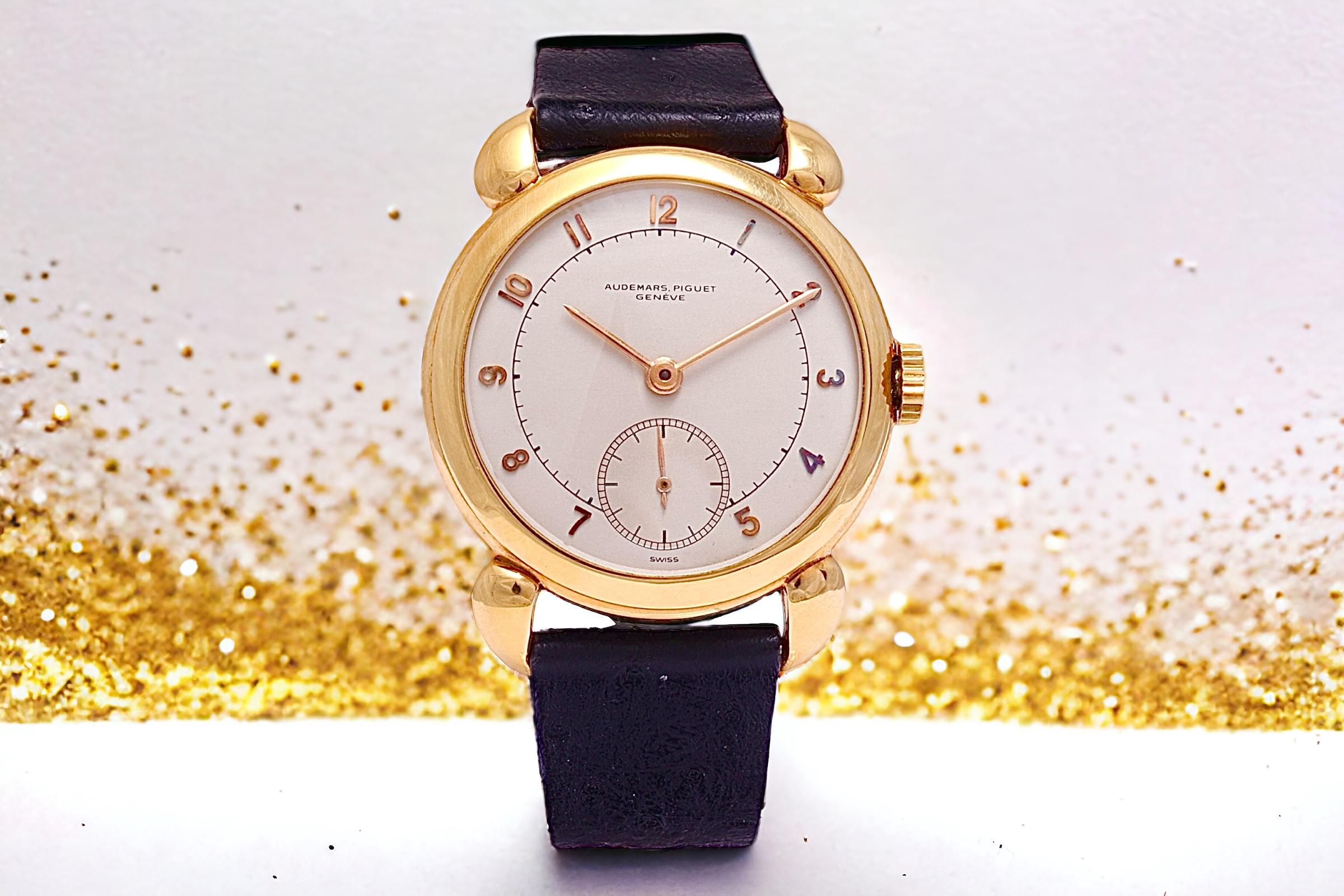 18 Kt Gold Audemars Piguet Calatrava Vintage Rare Collectors Wrist Watch 1940's For Sale 2