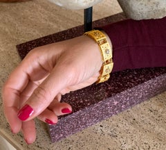 Bracelet en or 18 carats avec diamants et émaux polychromes