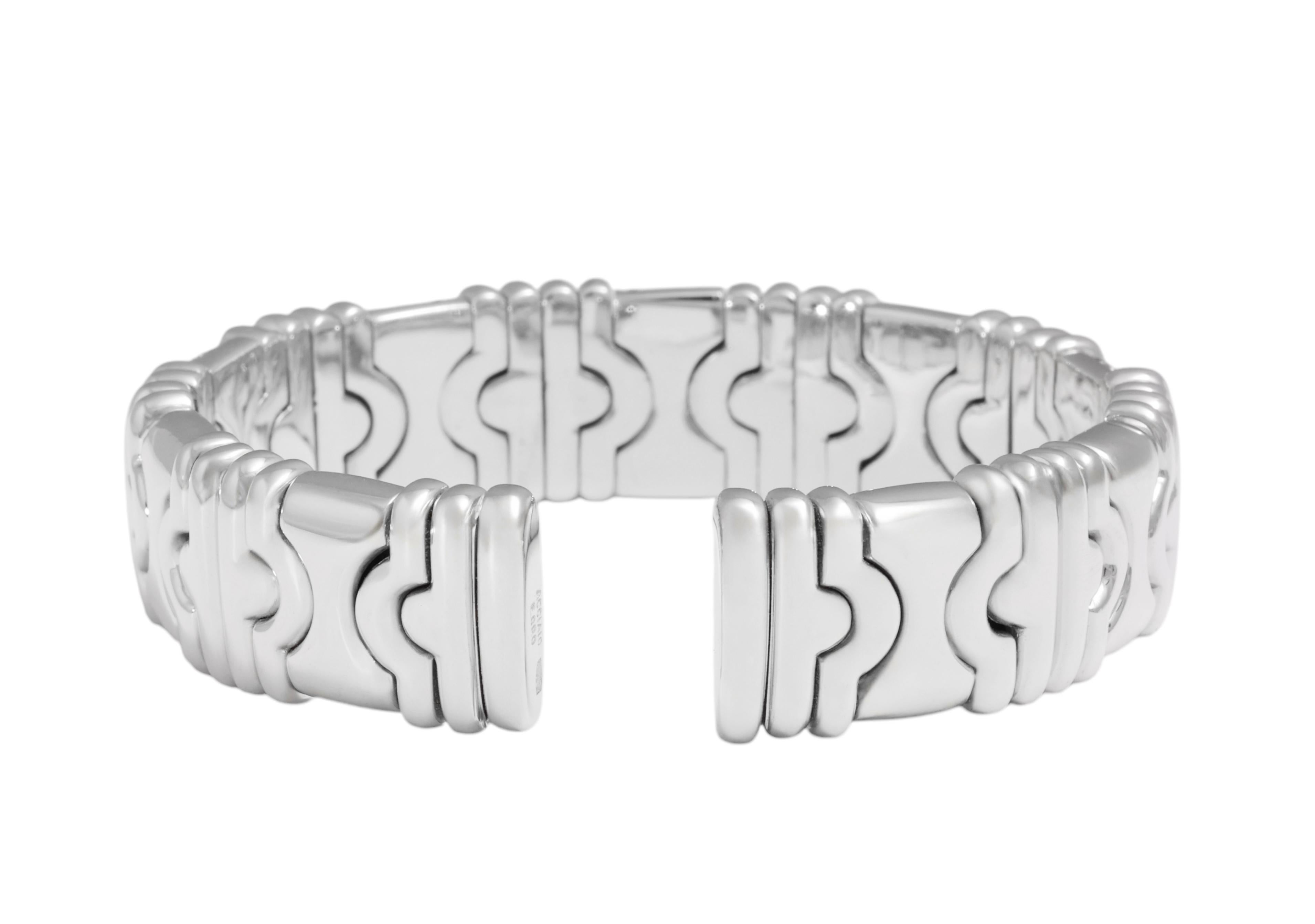 Pulsera flexible de oro de 18 kt y diamantes talla brillante en venta 3