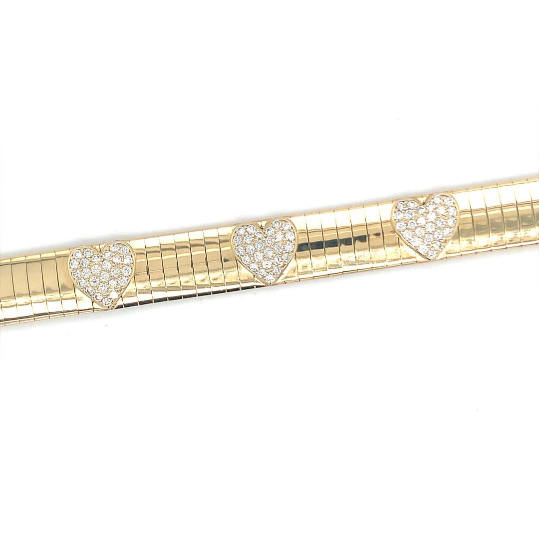 Round Cut 18 Kt gold diamond bracelet For Sale