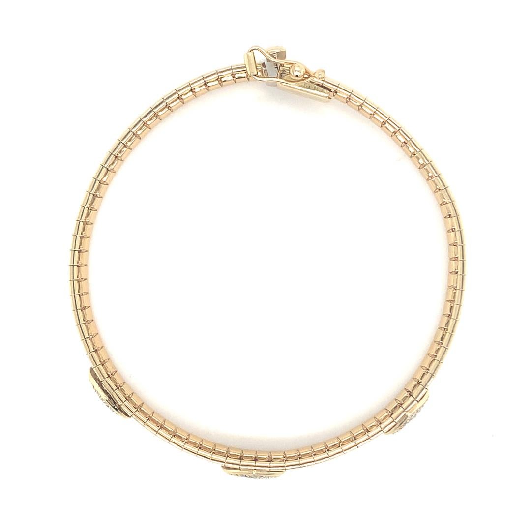 18 Kt gold diamond bracelet For Sale 3
