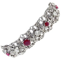 18 kt  Gold Diamond Ruby Bracelet