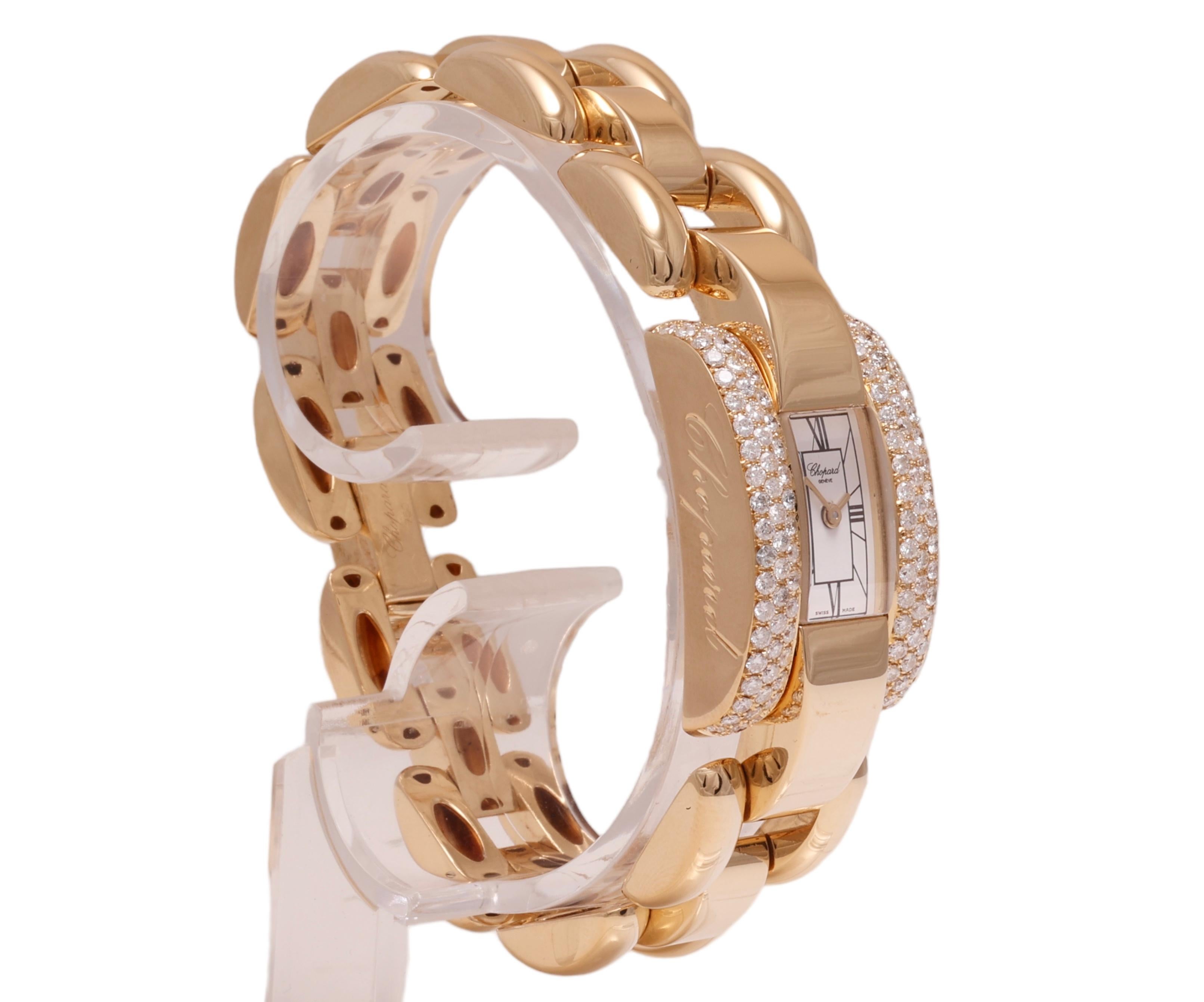 Artisan 18 Kt. Montre-bracelet en or et diamants Chopard La Strada en vente
