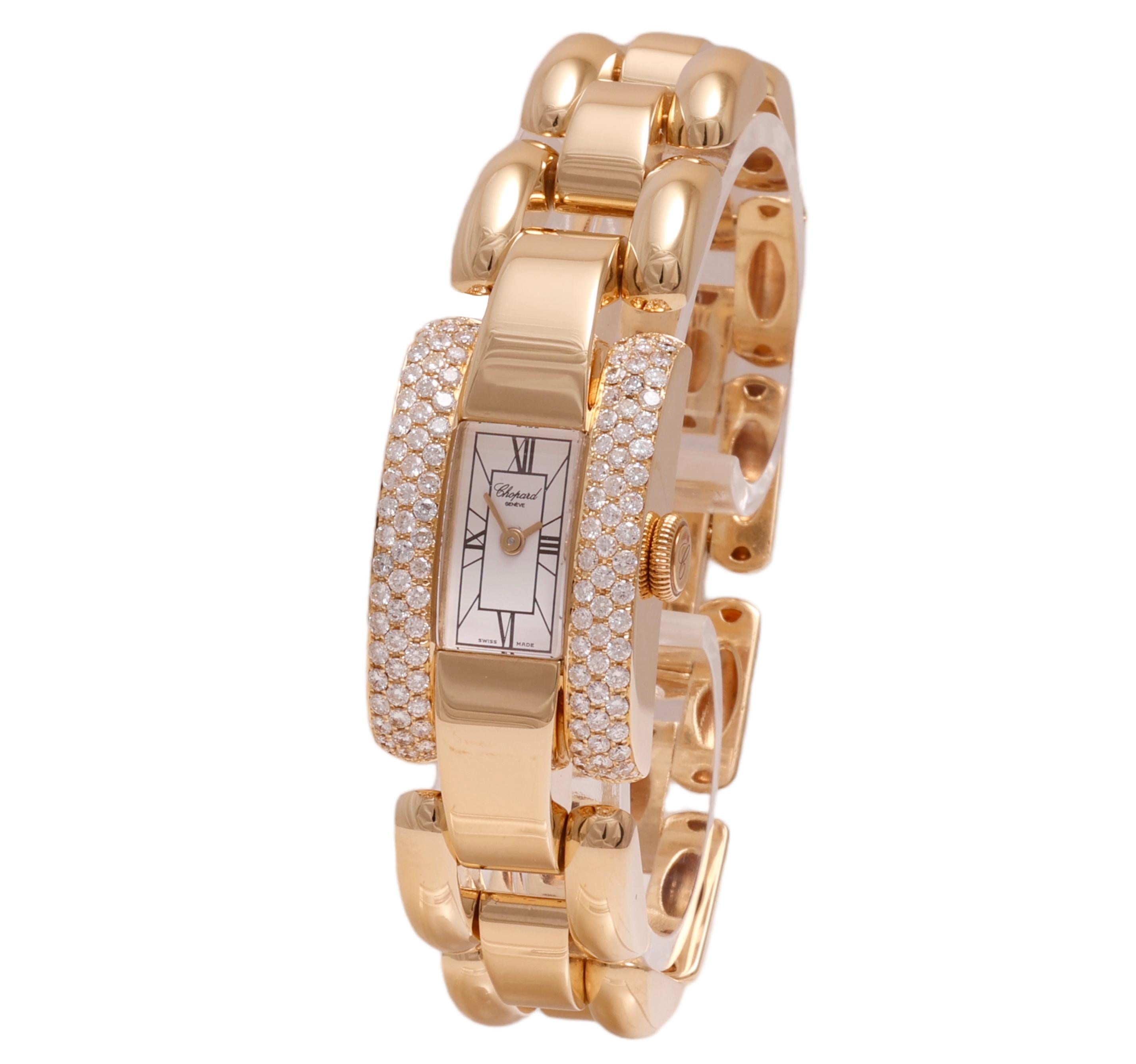 18 Kt. Montre-bracelet en or et diamants Chopard La Strada Excellent état - En vente à Antwerp, BE