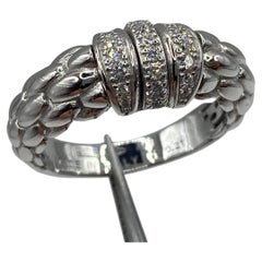 18 Kt Gold FOPE Ring and Brilliant Cut Diamonds, "Made in Italy"