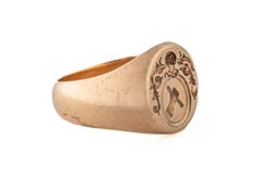 18 kt Gold Französisch erhobenen Arm Siegelring