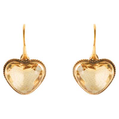 Monet Gold Black Tone Earrings For Sale at 1stDibs