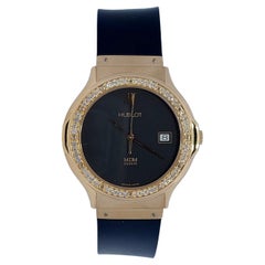 18 Karat Gold Hublot MDM Quartz Watch with Diamonds