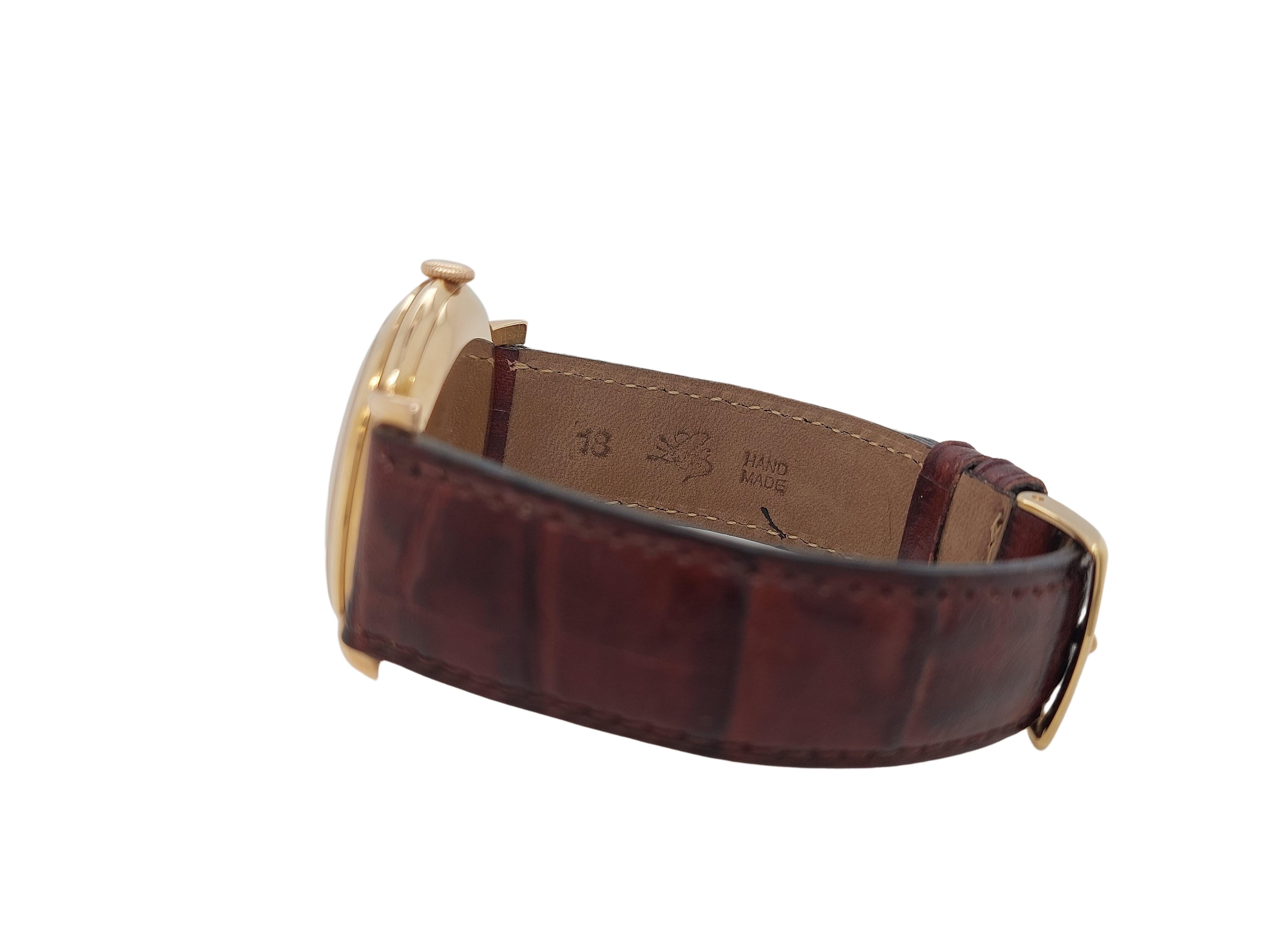 18 Kt Gold IWC Vintage Wrist Watch Caliber Rare 89, Fancy Lugs For Sale 5
