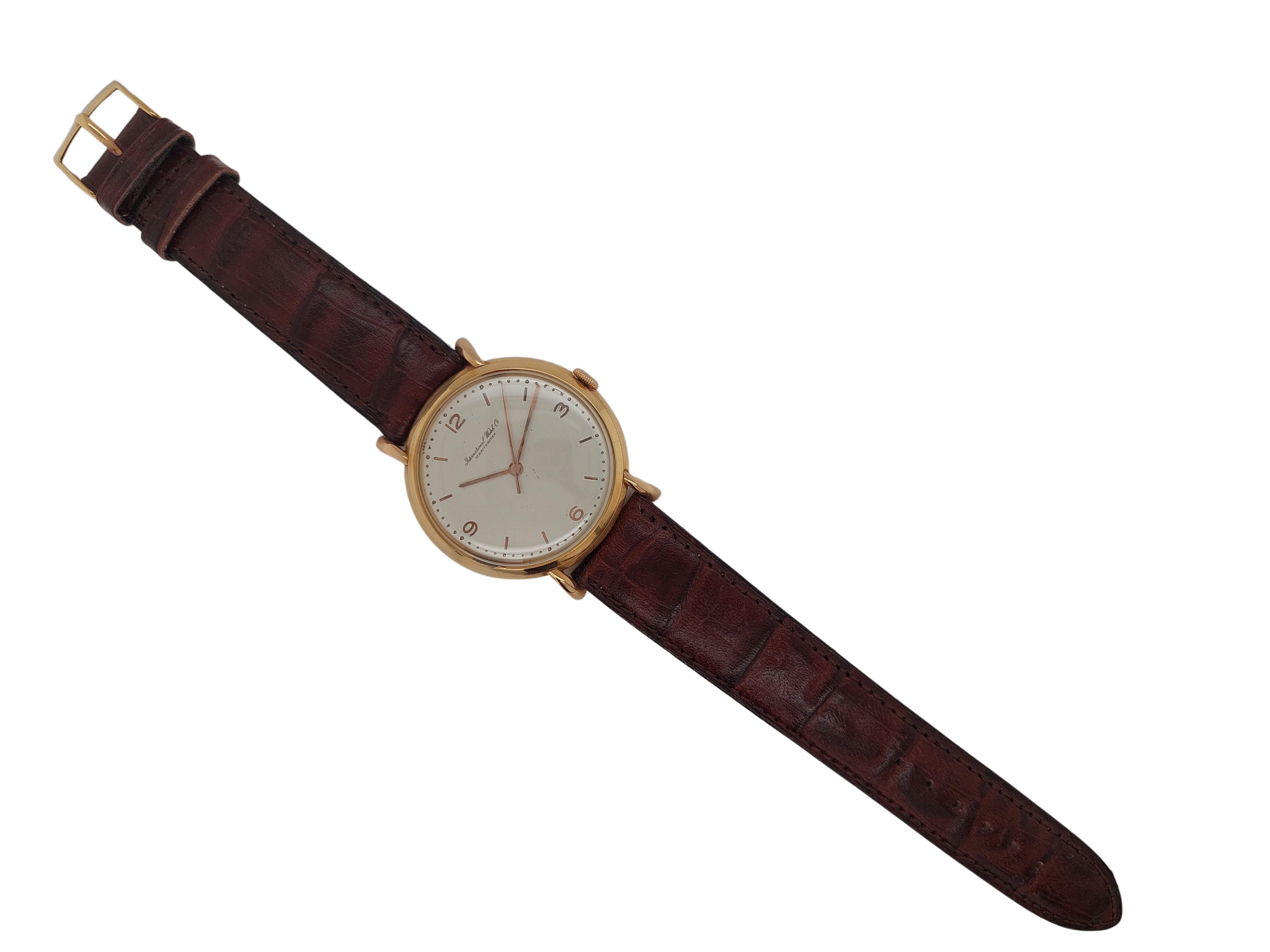 18 Kt Gold IWC Vintage Wrist Watch Caliber Rare 89, Fancy Lugs For Sale 9