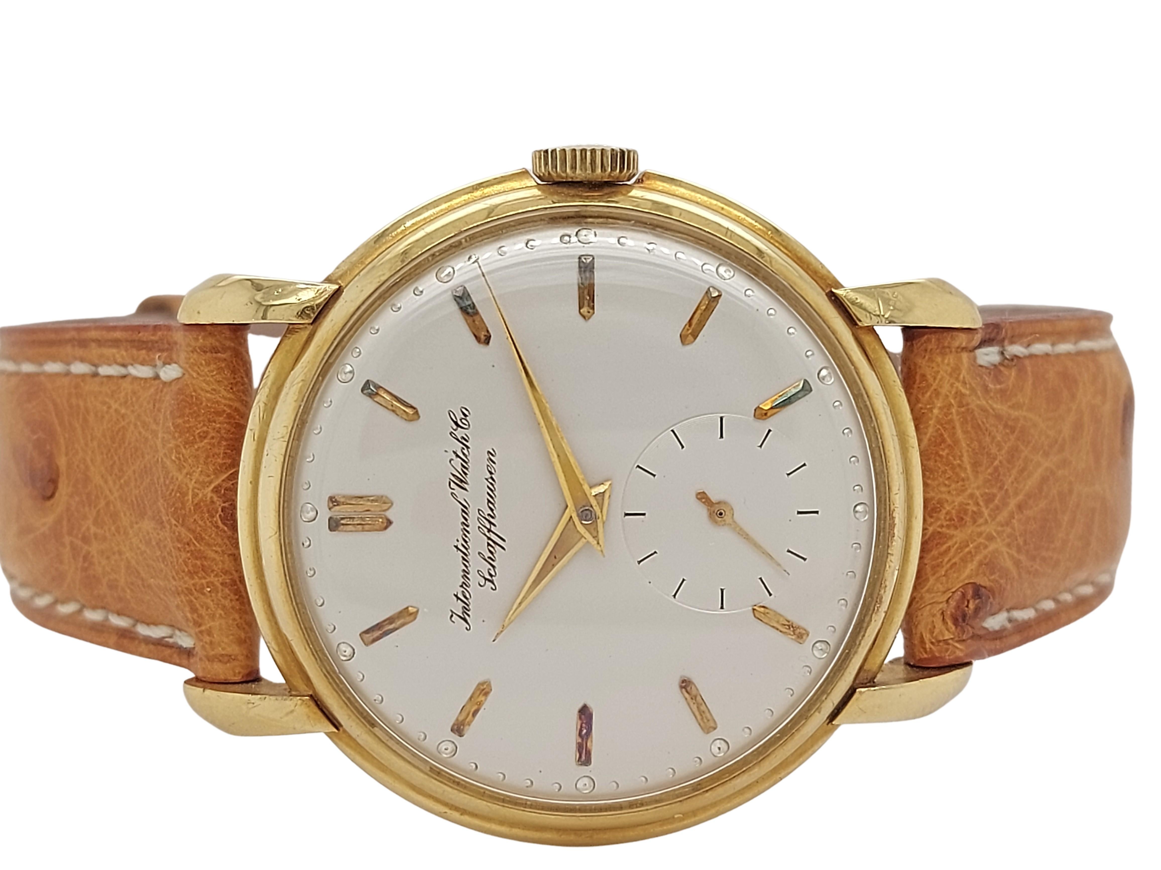 18 Karat Gold Iwc Armbanduhr Kaliber 83 im Angebot 8