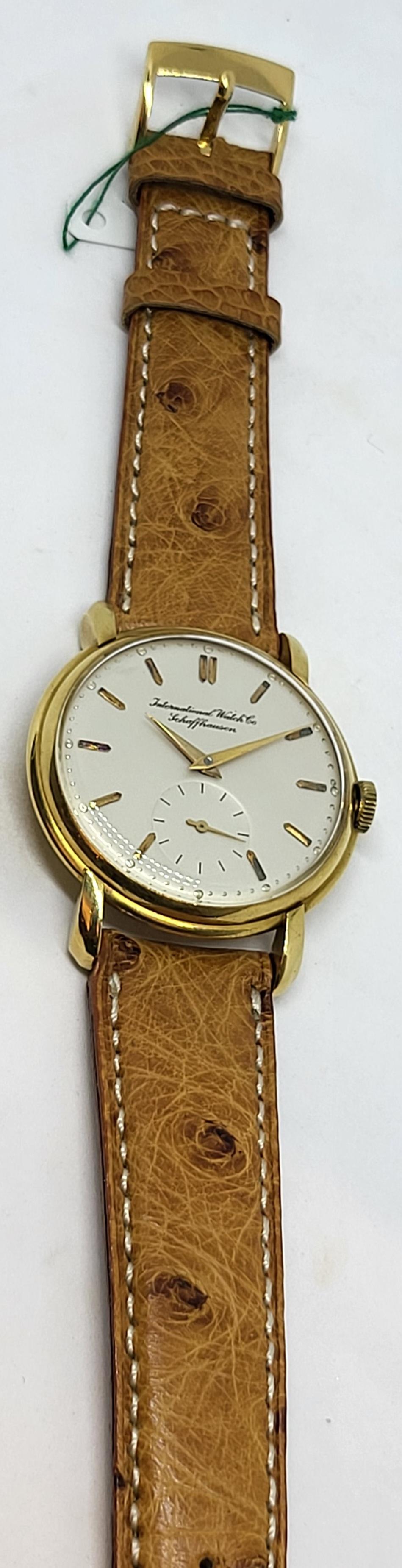 Artisan 18 Kt Gold Iwc Wrist Watch Caliber 83 For Sale