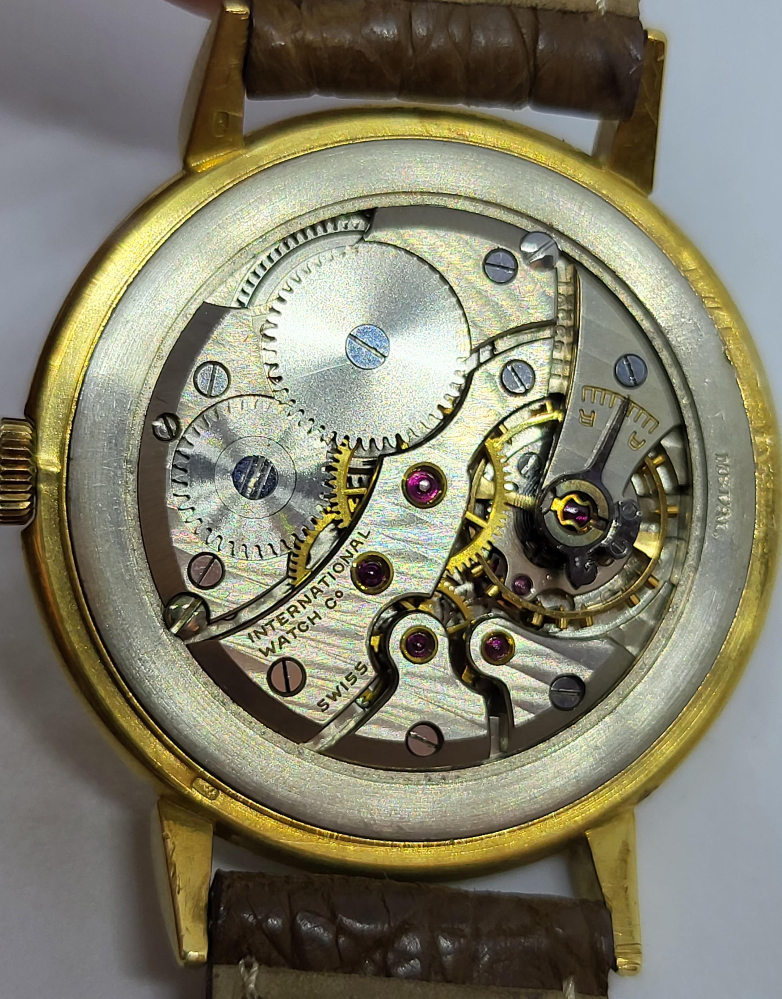 18 Kt Gold IWC Wrist Watch Caliber 88 Rare Manual Winding Calatrava For Sale 3