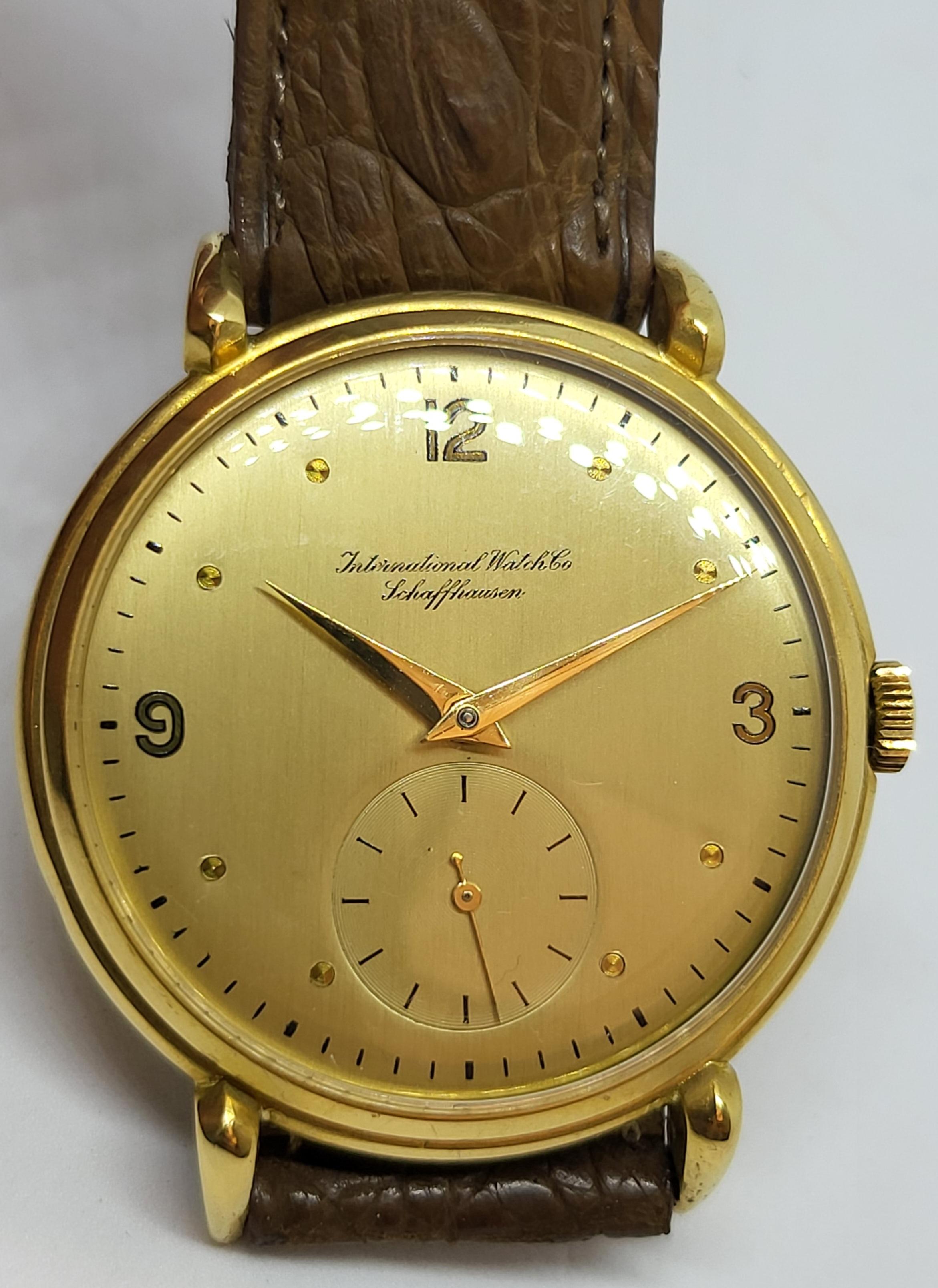 18 Kt Gold IWC Wrist Watch Caliber 88 Rare Manual Winding Calatrava For Sale 5