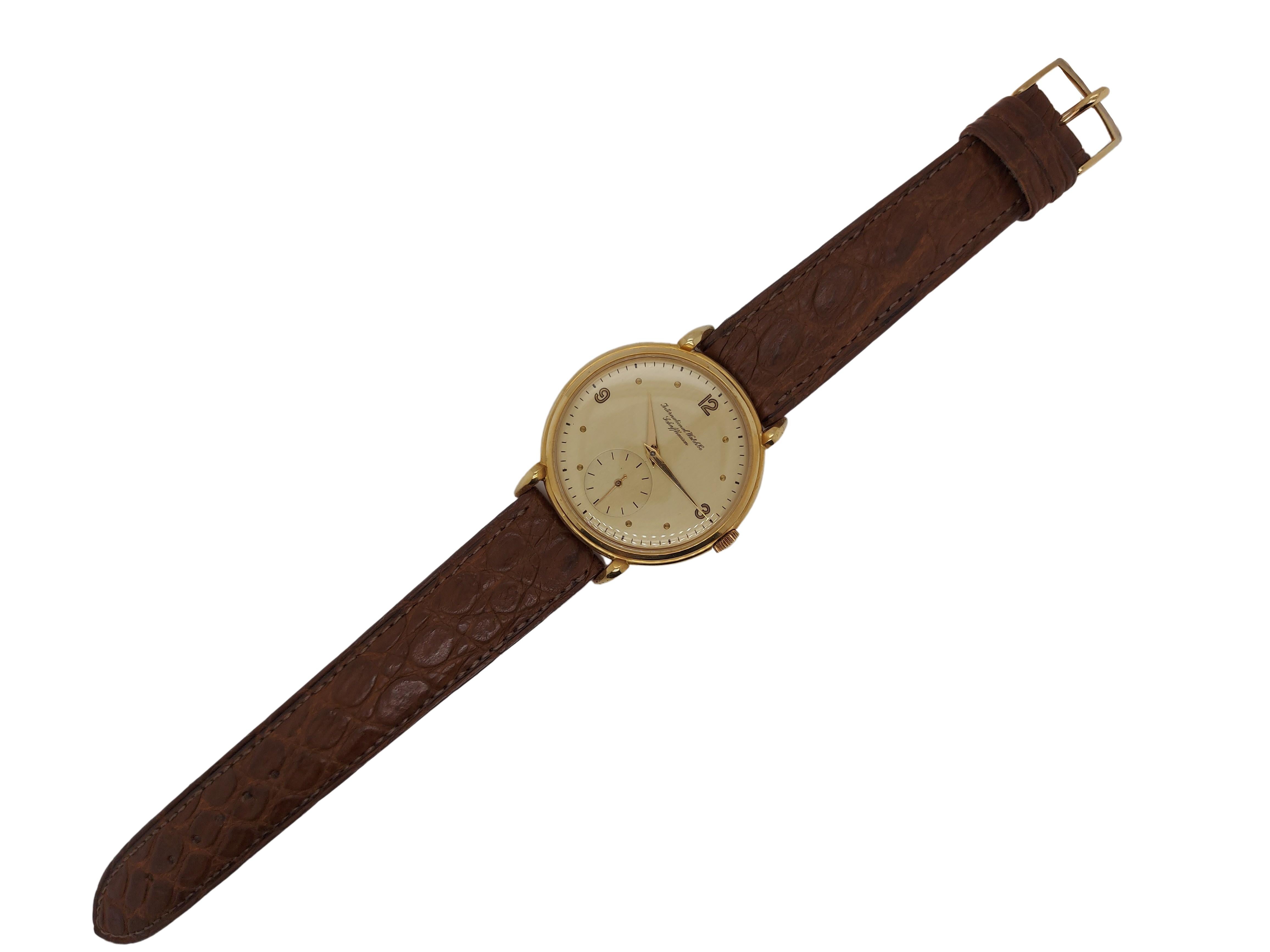 18 Kt Gold IWC Wrist Watch Caliber 88 Rare Manual Winding Calatrava For Sale 11