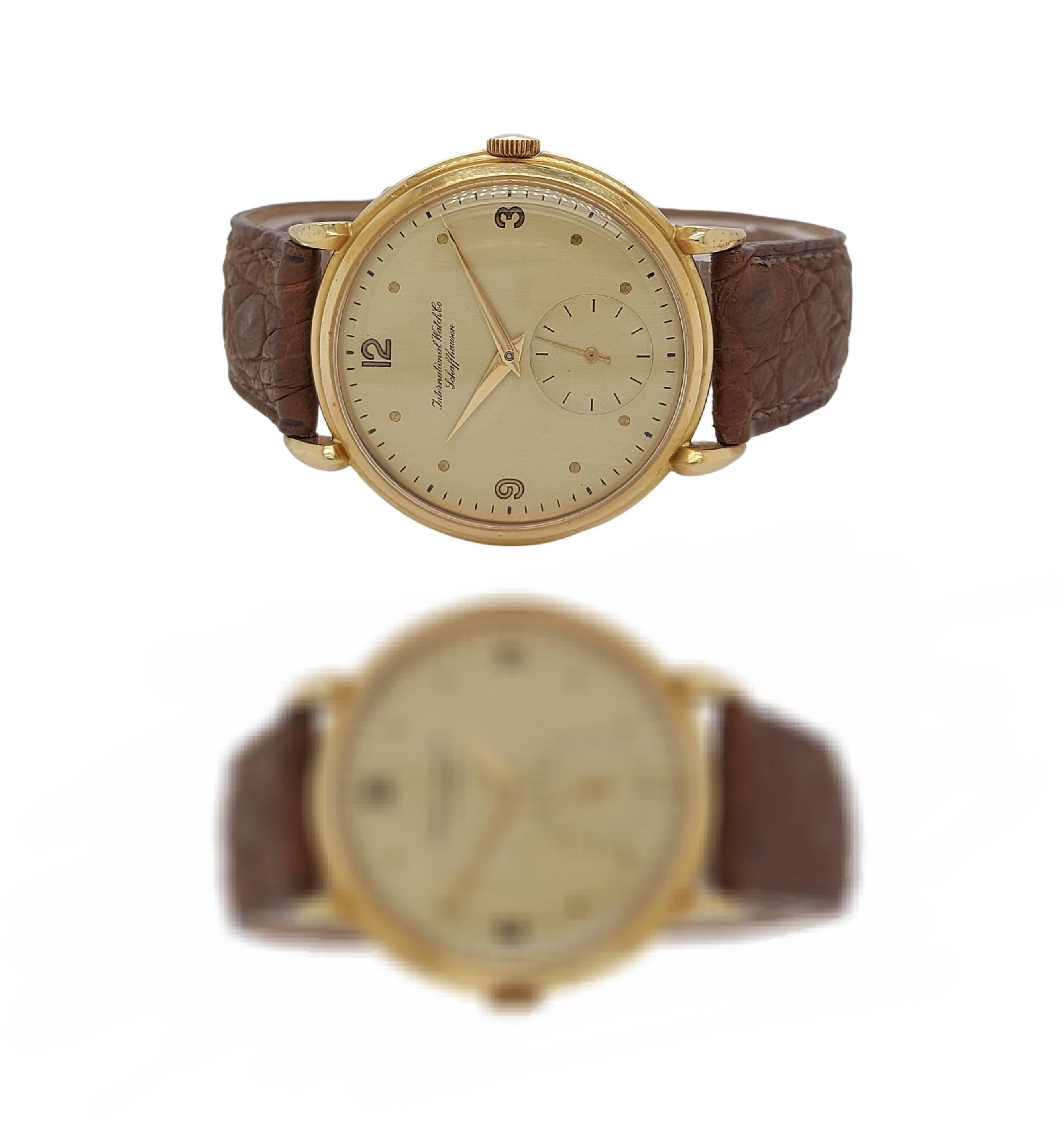 18 Kt Gold IWC Wrist Watch Caliber 88 Rare Manual Winding Calatrava For Sale 12