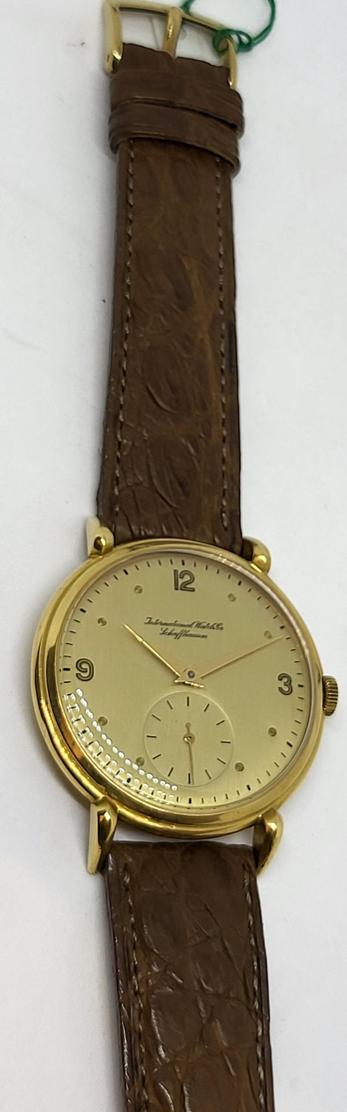 Artisan 18 Kt Gold IWC Wrist Watch Caliber 88 Rare Manual Winding Calatrava For Sale