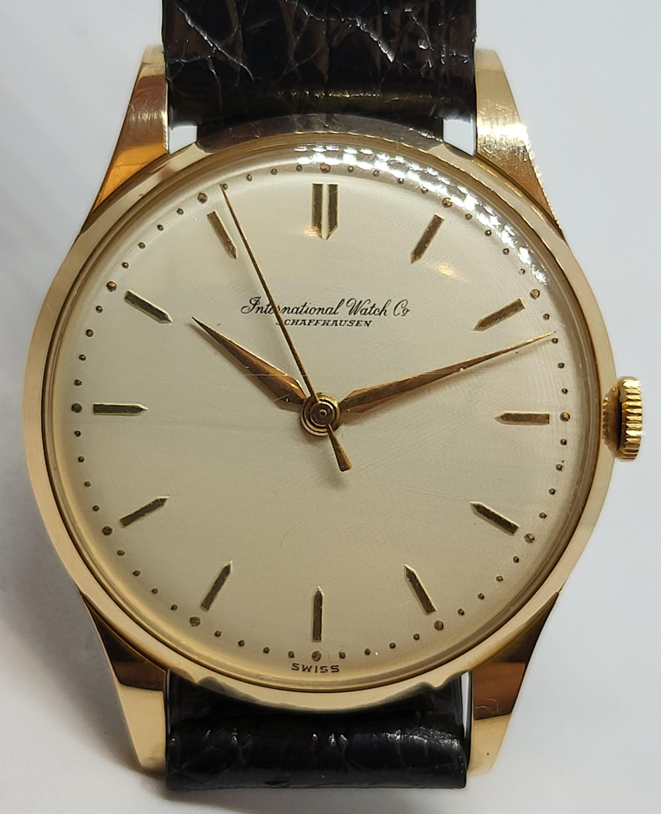 18 Kt Gold IWC Wrist Watch Caliber 89, Calatrava For Sale 5