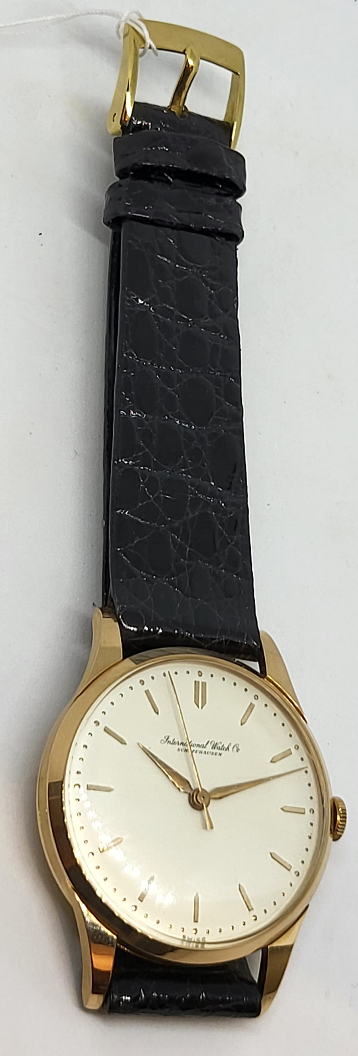 18 Karat Gold IWC Armbanduhr Kaliber 89, Calatrava im Angebot 1